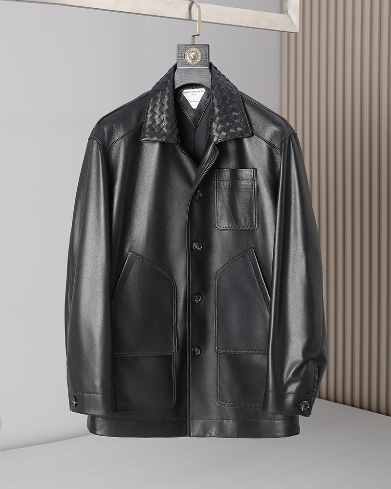 Bottega Veneta Black Button Front Coat