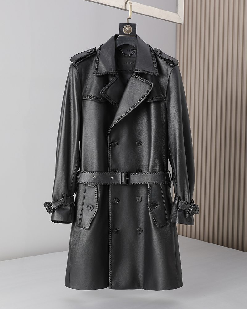 Burberry Black Belted Trench Coat