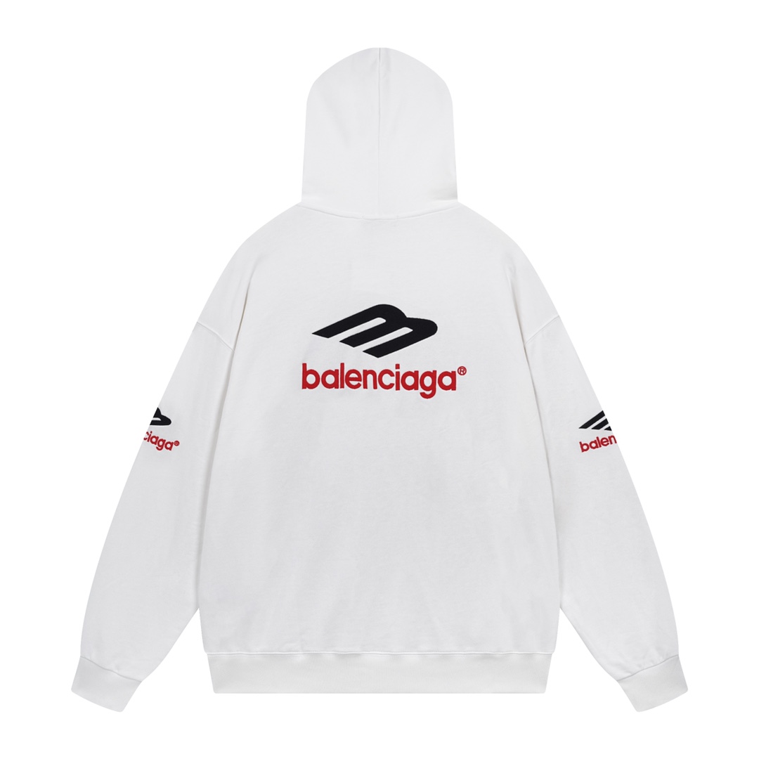 Balenciaga/巴黎世家 3B SPORTS ICON刺绣连帽卫衣