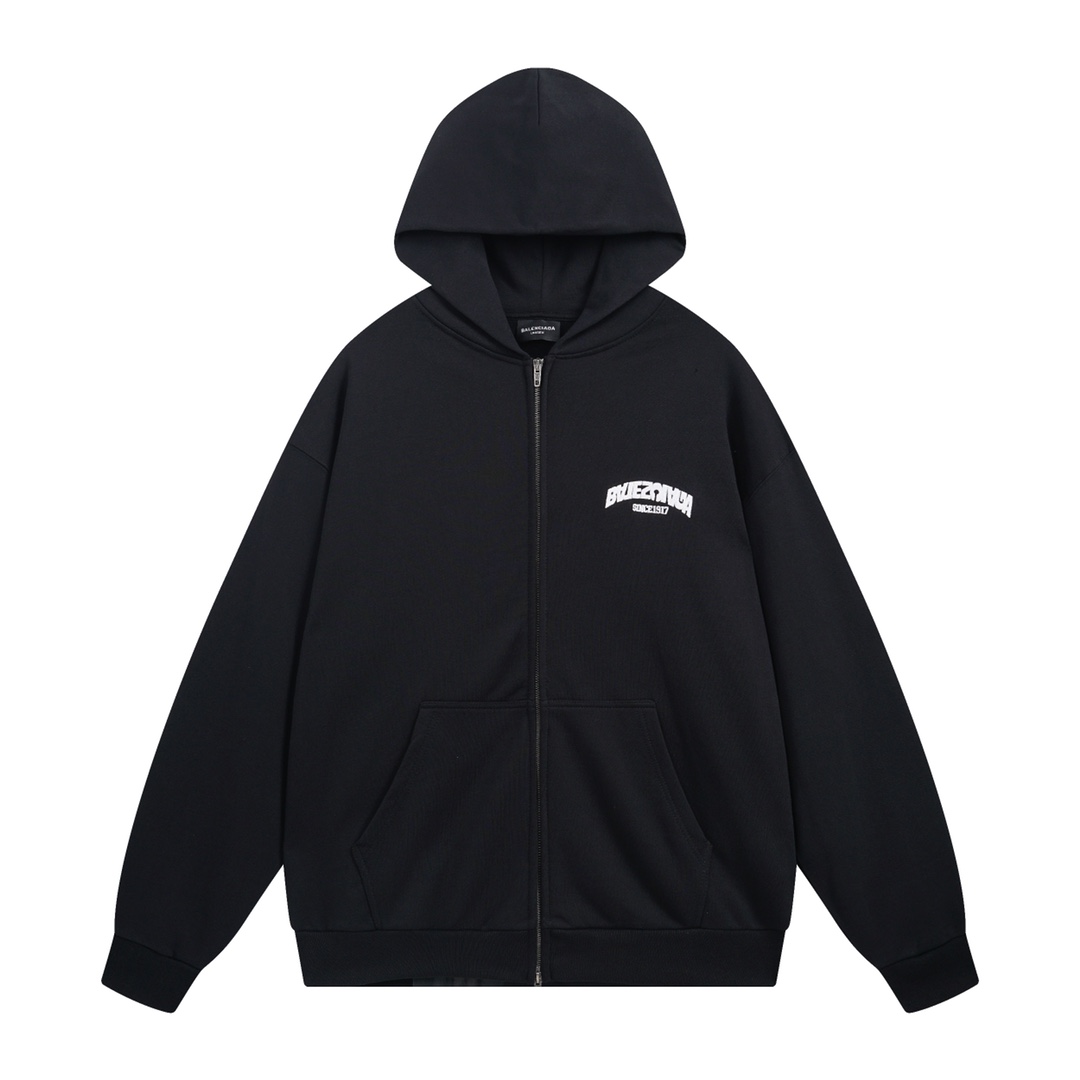 Balenciaga Paris 2024 Anti-Alias Big Logo Hoodie with Zipper: Review and Details - 图片 2