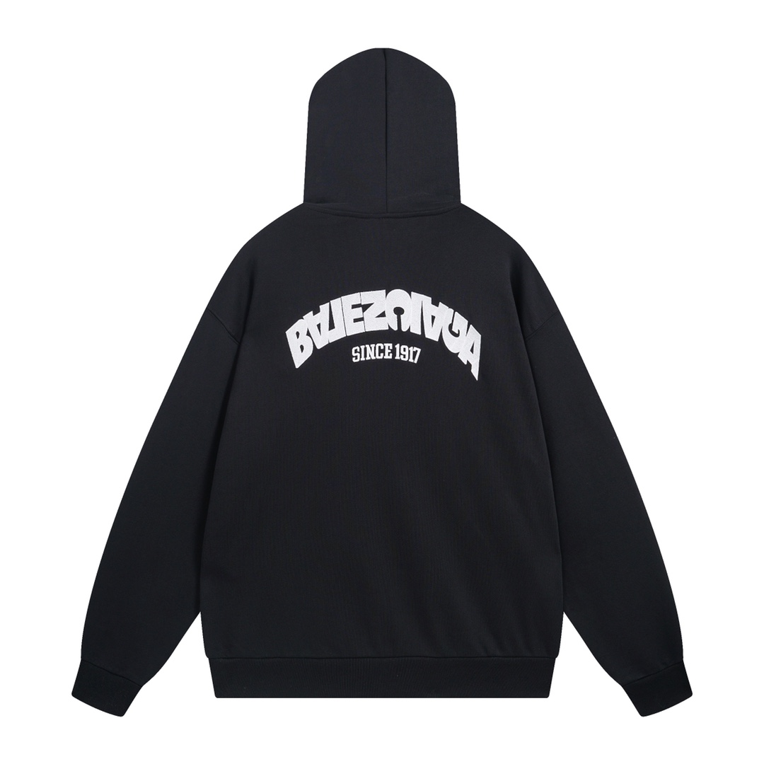 Balenciaga Paris 2024 Anti-Alias Big Logo Hoodie with Zipper: Review and Details - 图片 3