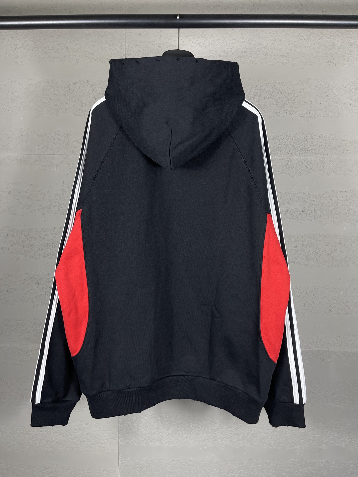 High-Quality BALENCI*GA Paris Hoodie with Adidas Logo Embroidery, Black, XS-1L - 图片 2