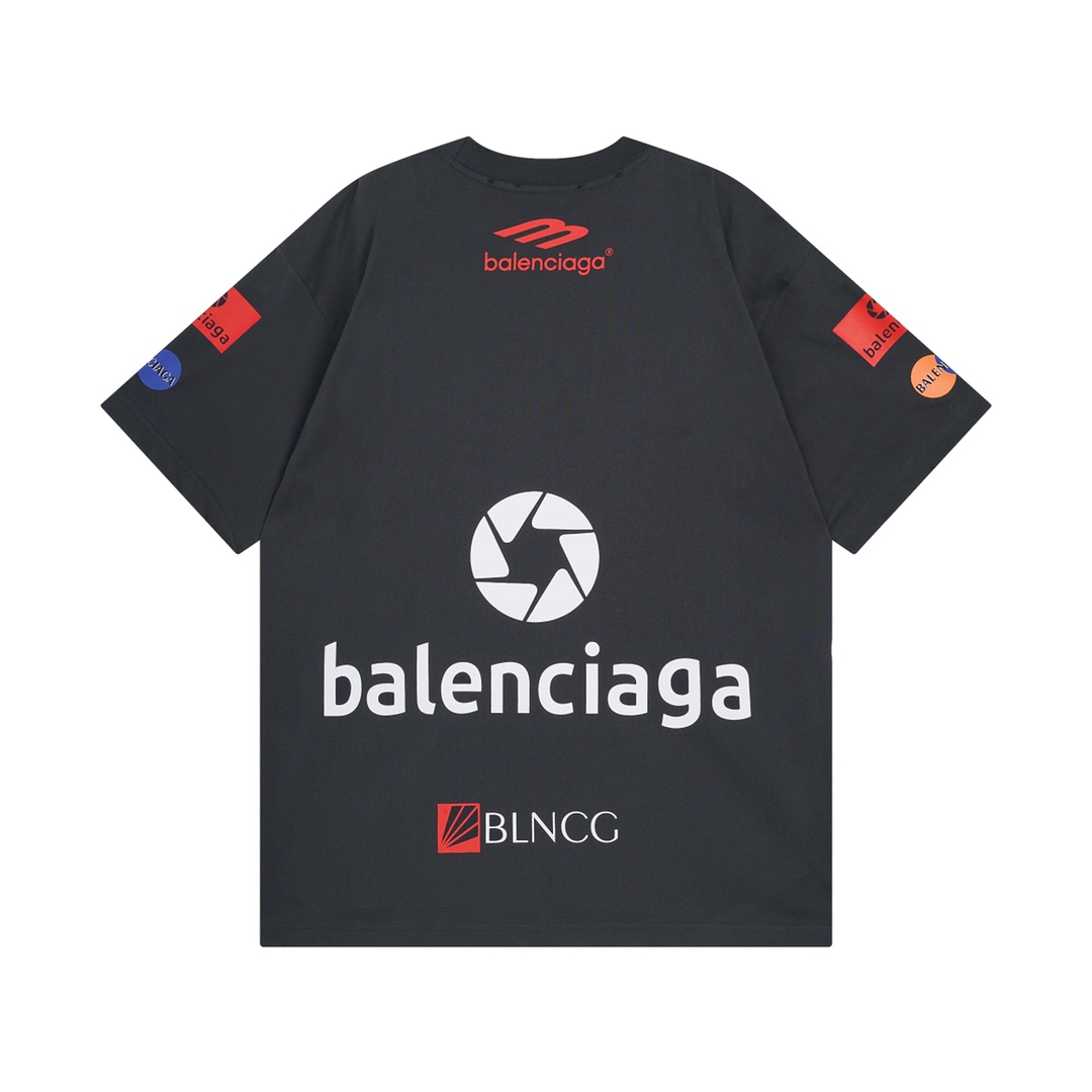 Balenciaga Camiseta de Algodón con Estampado Logo Vintage para Hombre y Mujer 4 i1705687235 4145 5
