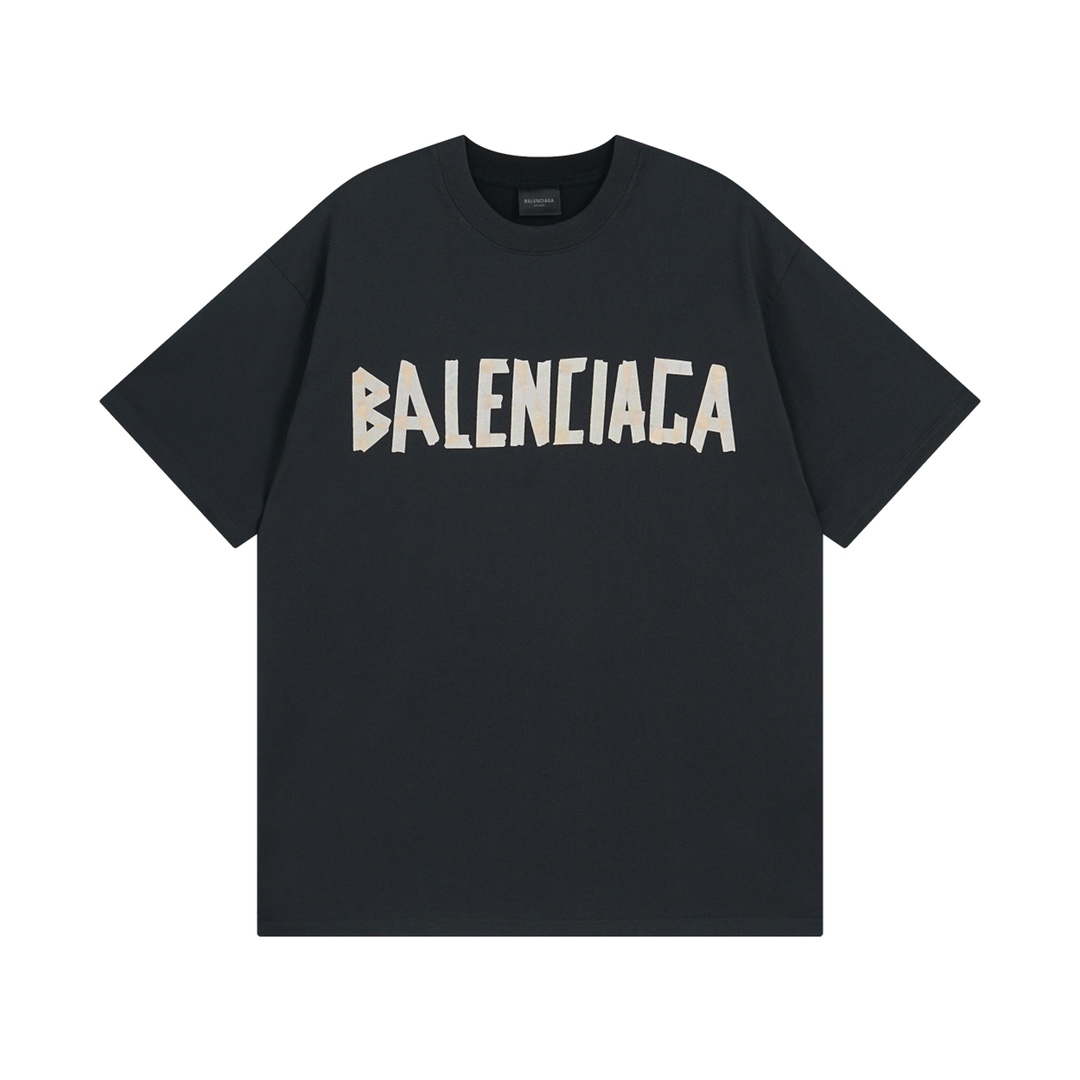 Balenciaga 24ss Camiseta Clásica con Logotipo Bordado y Estampado AB 3 i1714566661 1751 7
