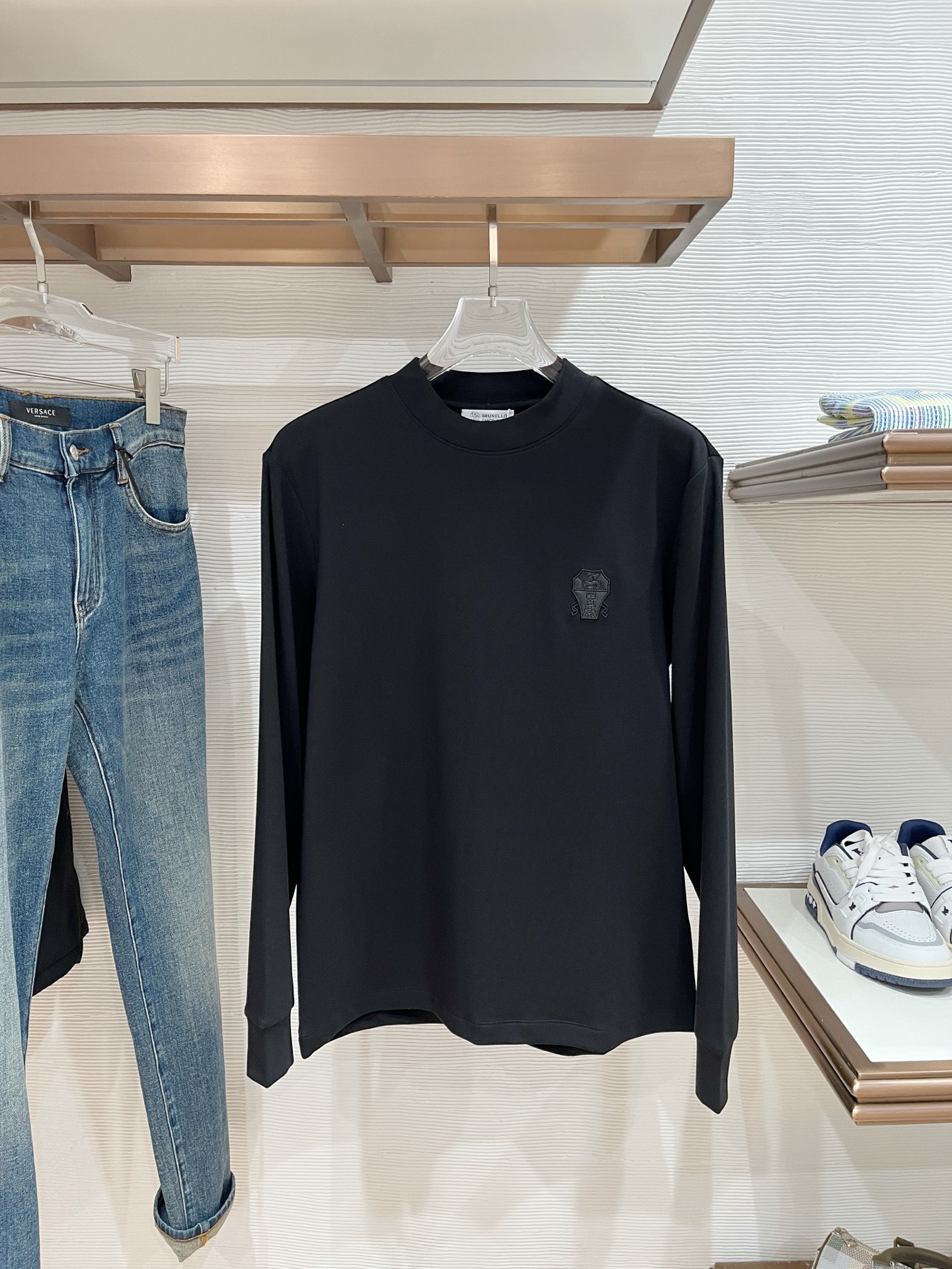 Brunello Cucinelli Black Crew Neck Sweater