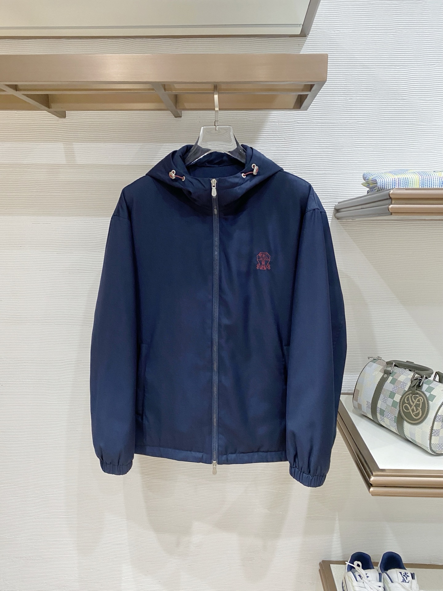 。 Brunello Cucinelli/布鲁内洛·库奇内利 25秋冬时尚连帽夹克羽绒内冲80g-90白