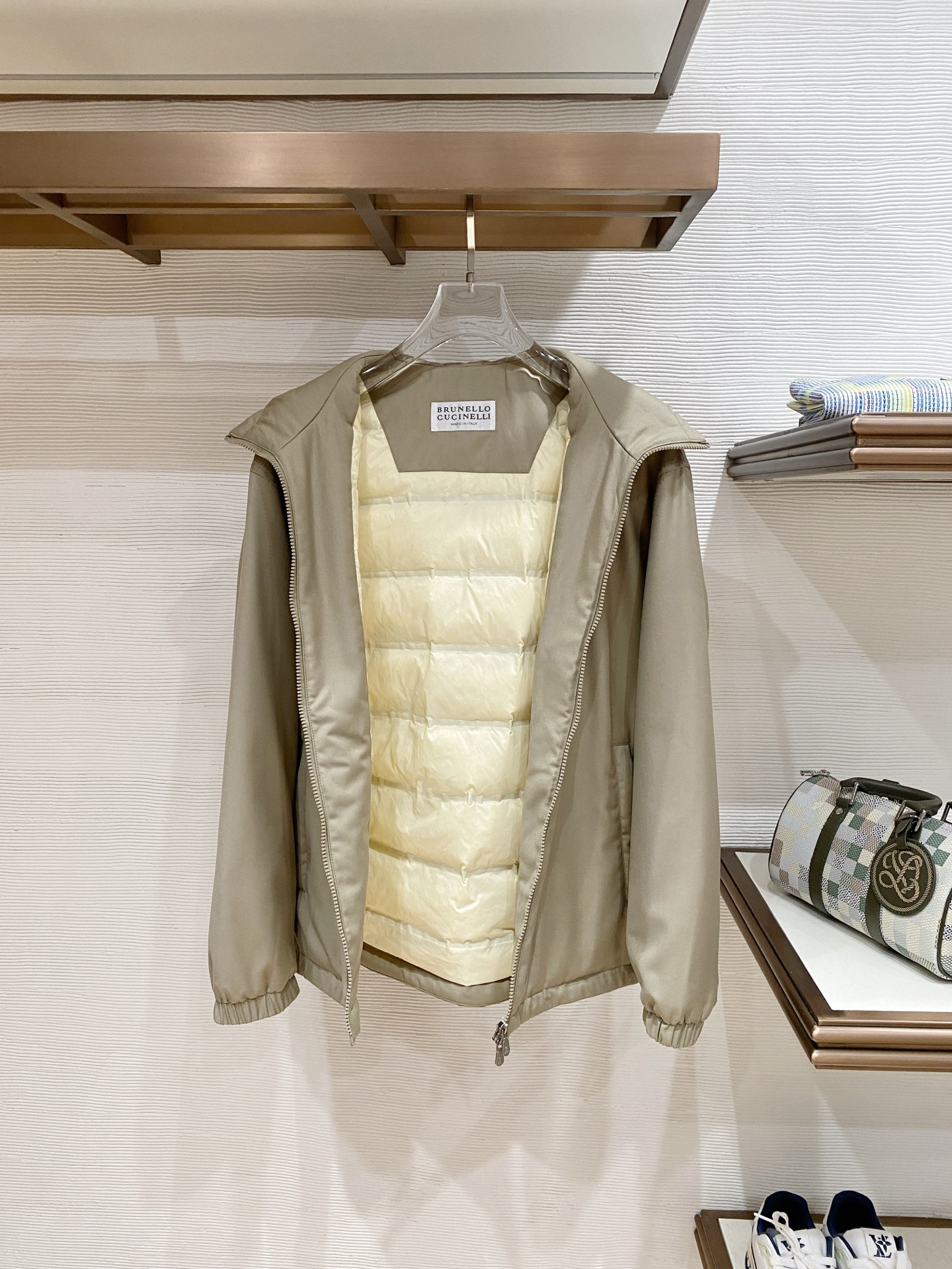 。Brunello Cucinelli/布鲁内洛·库奇内利 25秋冬时尚连帽夹克羽绒内冲80g-90白鹅