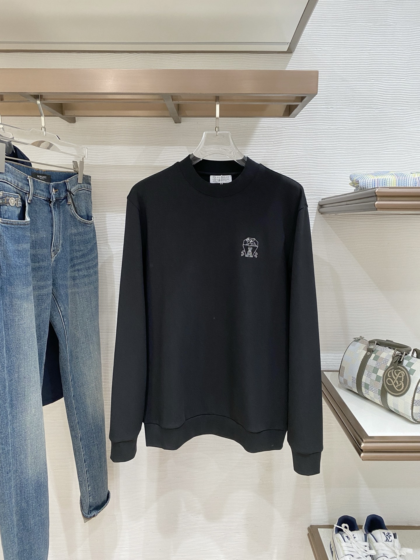 BC 精品打底衫 贸易公司订单 25SS 秋冬新款意式轻奢男士休闲长袖打底衫长袖 T恤 卫衣平整的抗皱性