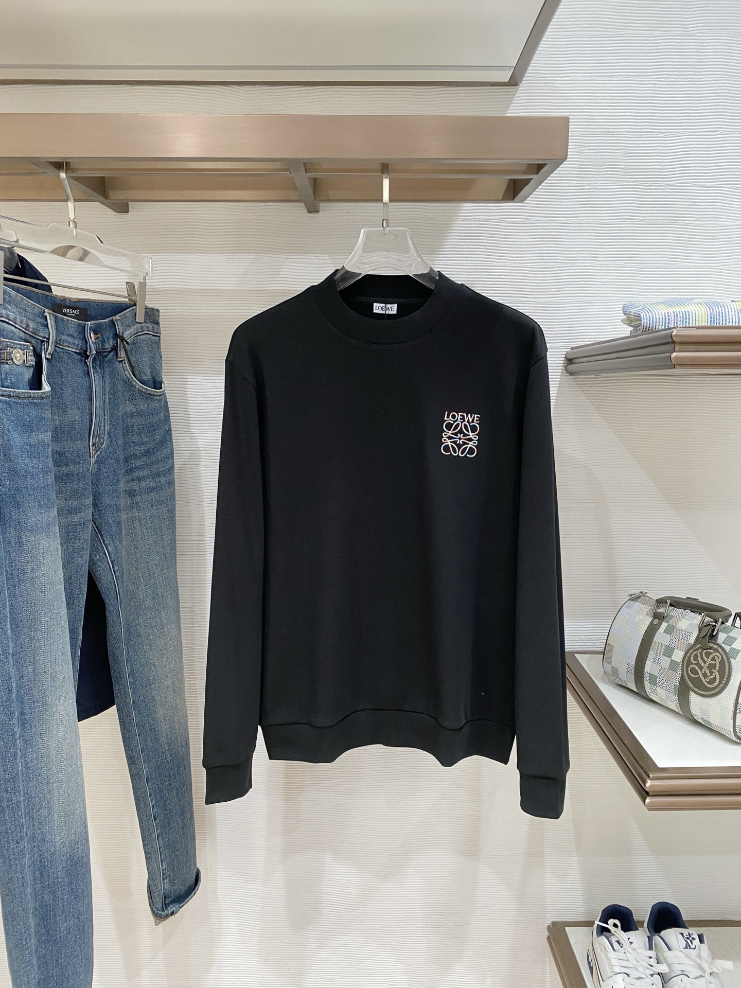 罗意威 精品打底衫 贸易公司订单 25SS 秋冬新款意式轻奢男士休闲长袖打底衫长袖 T恤 卫衣平整的抗皱