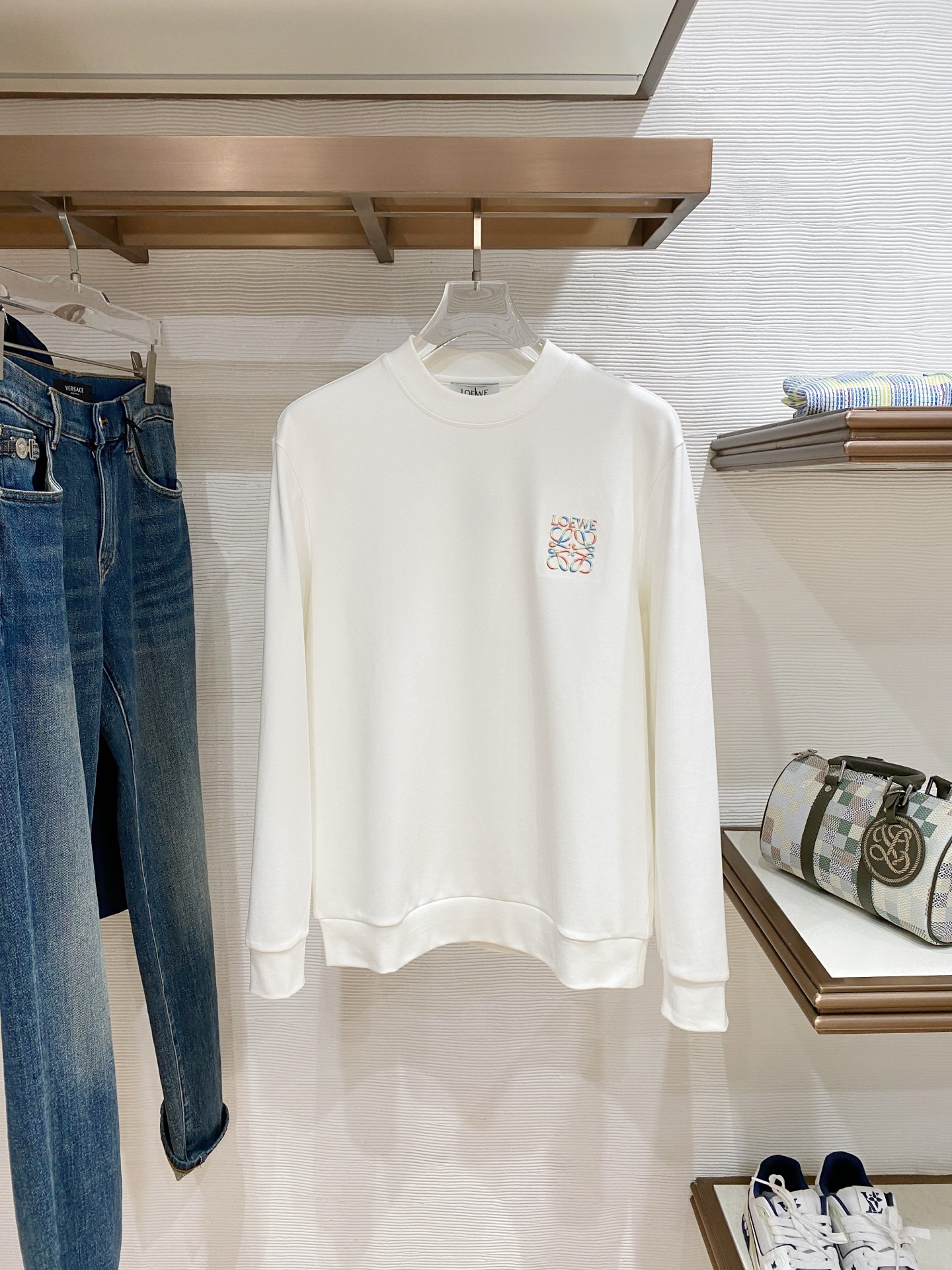 罗意威 精品打底衫 贸易公司订单 25SS 秋冬新款意式轻奢男士休闲长袖打底衫长袖 T恤 卫衣平整的抗皱