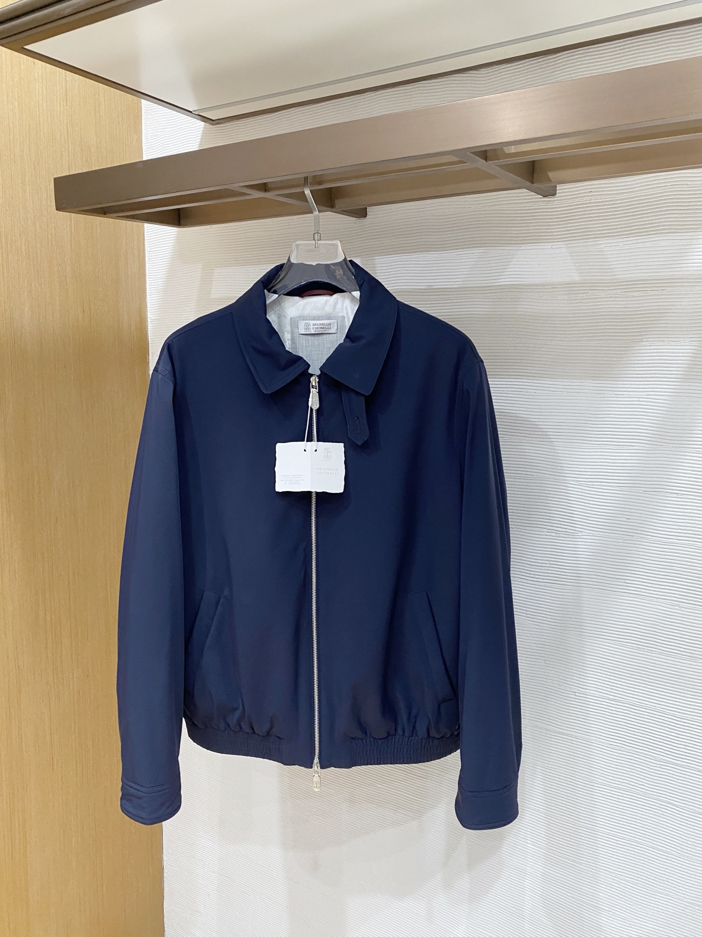 Brunello Cucinelli官网同款新款男士商务休闲夹克薄棉服外套，这个季节早晚户外出行必备的一