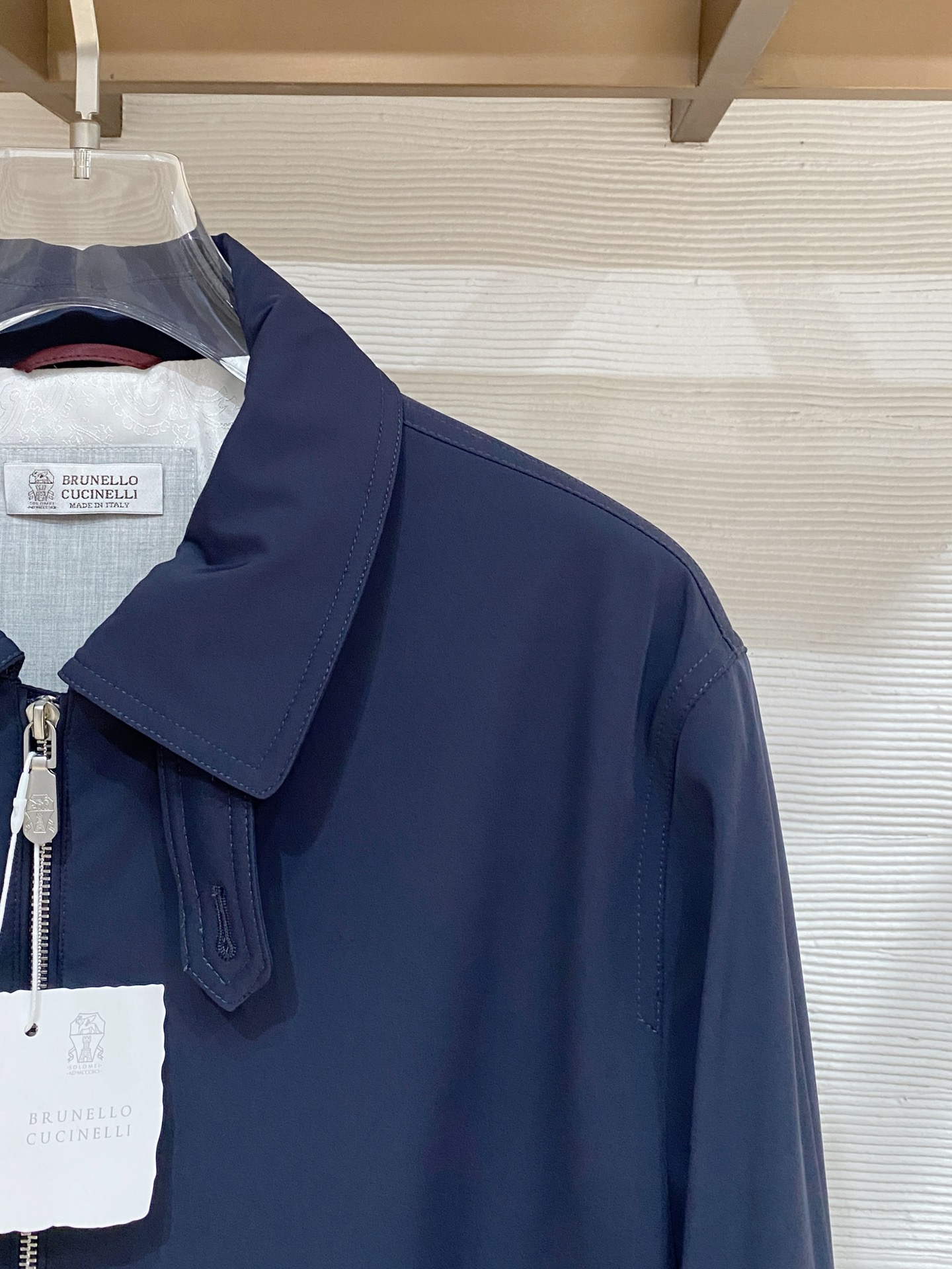 Brunello Cucinelli官网同款新款男士商务休闲夹克薄棉服外套，这个季节早晚户外出行必备的一