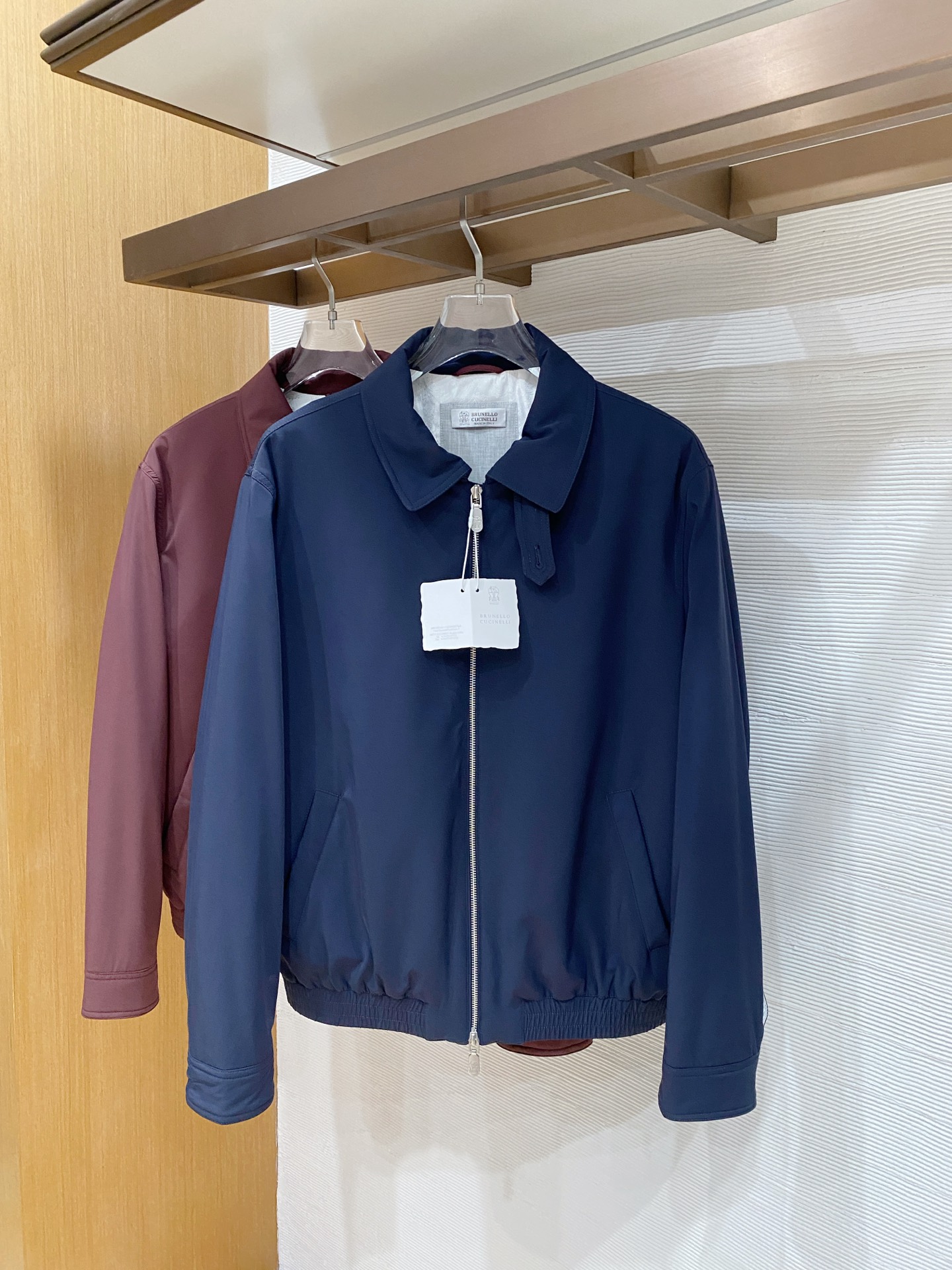 Brunello Cucinelli官网同款新款男士商务休闲夹克薄棉服外套，这个季节早晚户外出行必备的一