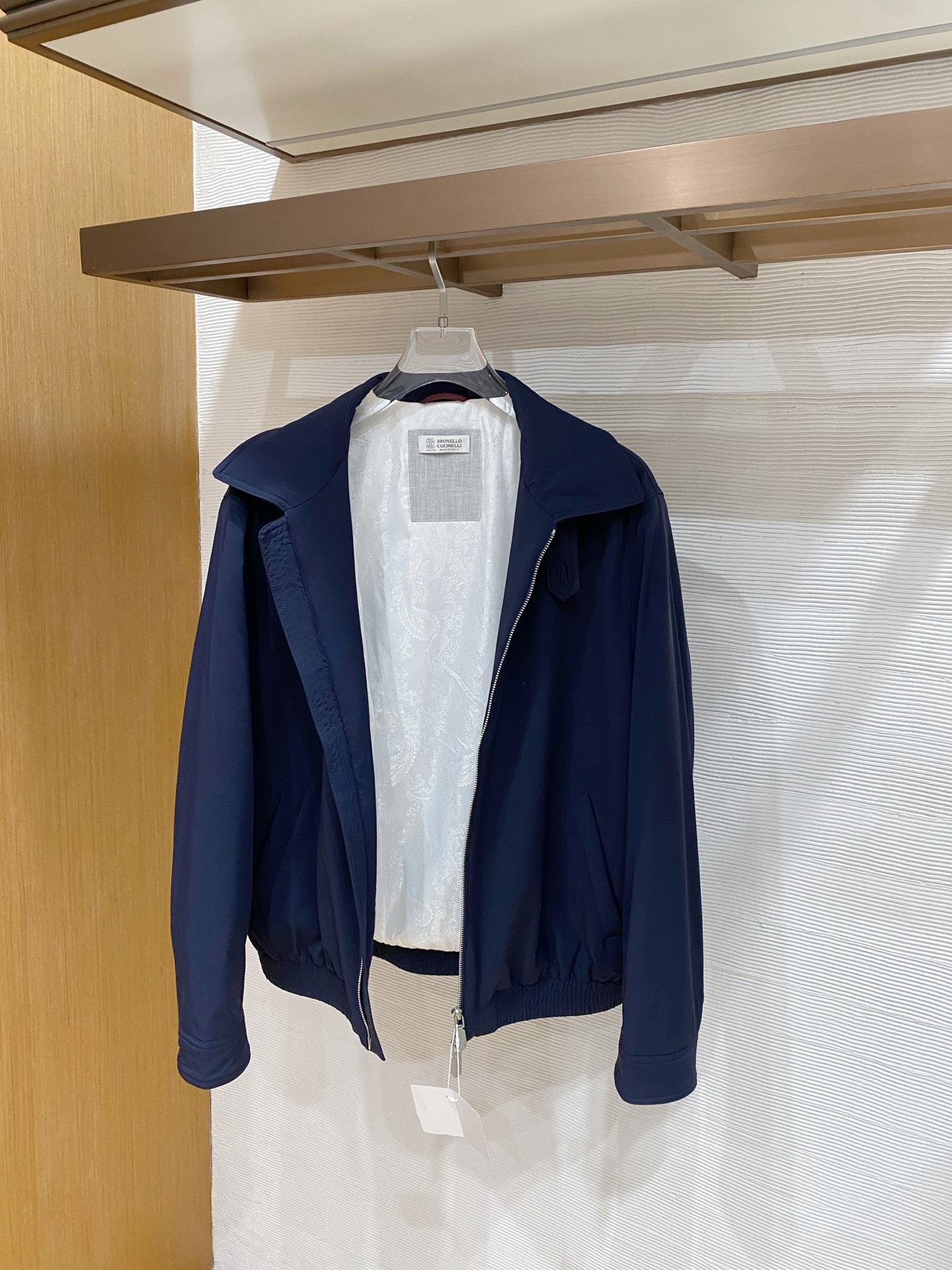 Brunello Cucinelli官网同款新款男士商务休闲夹克薄棉服外套，这个季节早晚户外出行必备的一