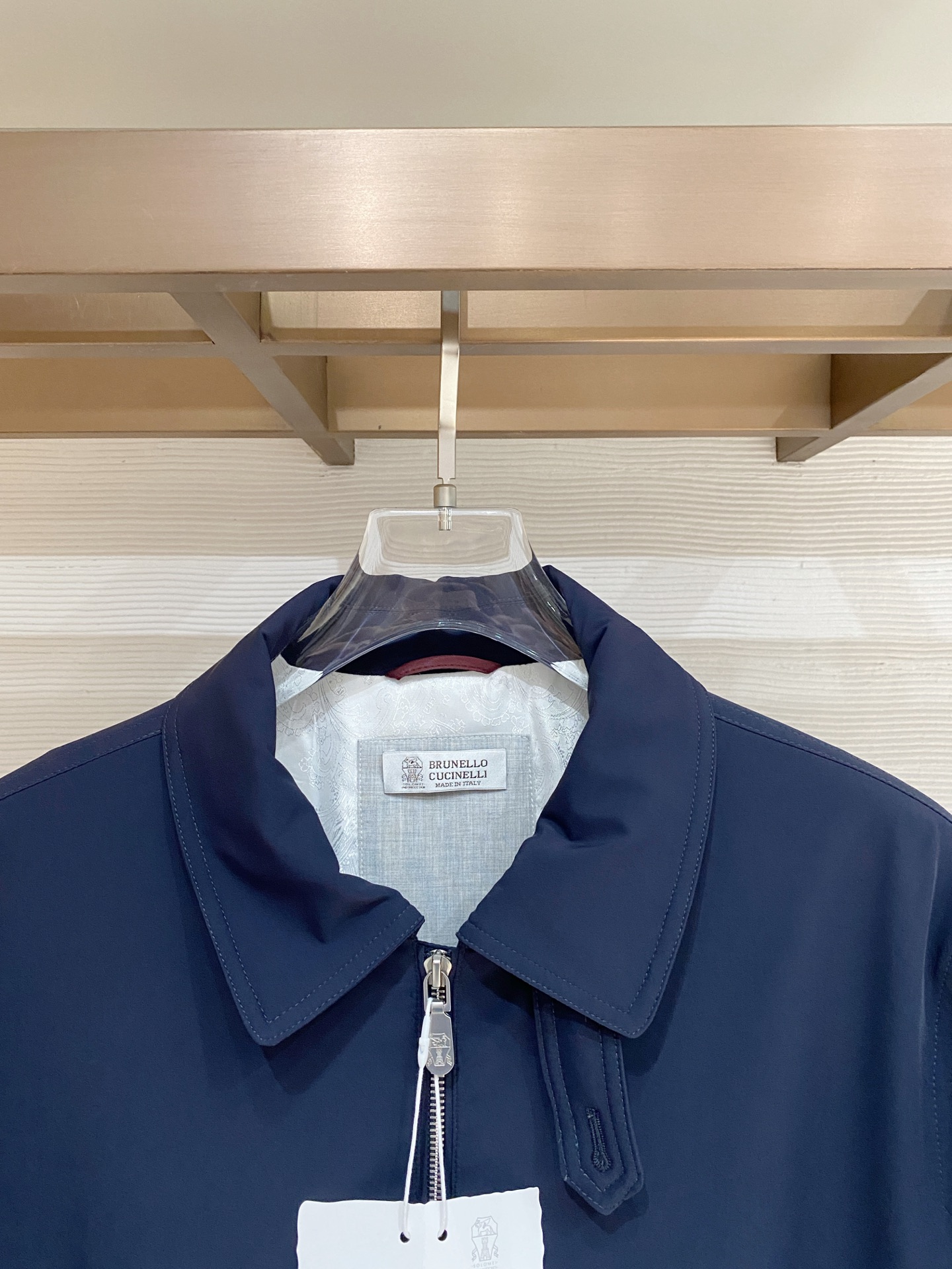 Brunello Cucinelli官网同款新款男士商务休闲夹克薄棉服外套，这个季节早晚户外出行必备的一