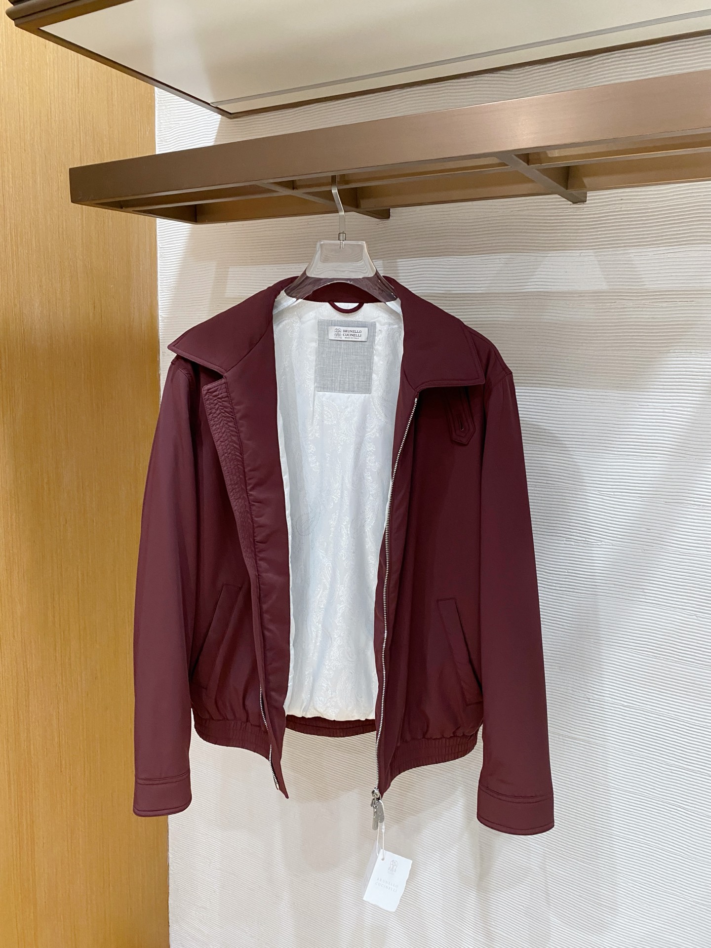 Brunello Cucinelli官网同款新款男士商务休闲夹克薄棉服外套，这个季节早晚户外出行必备的一