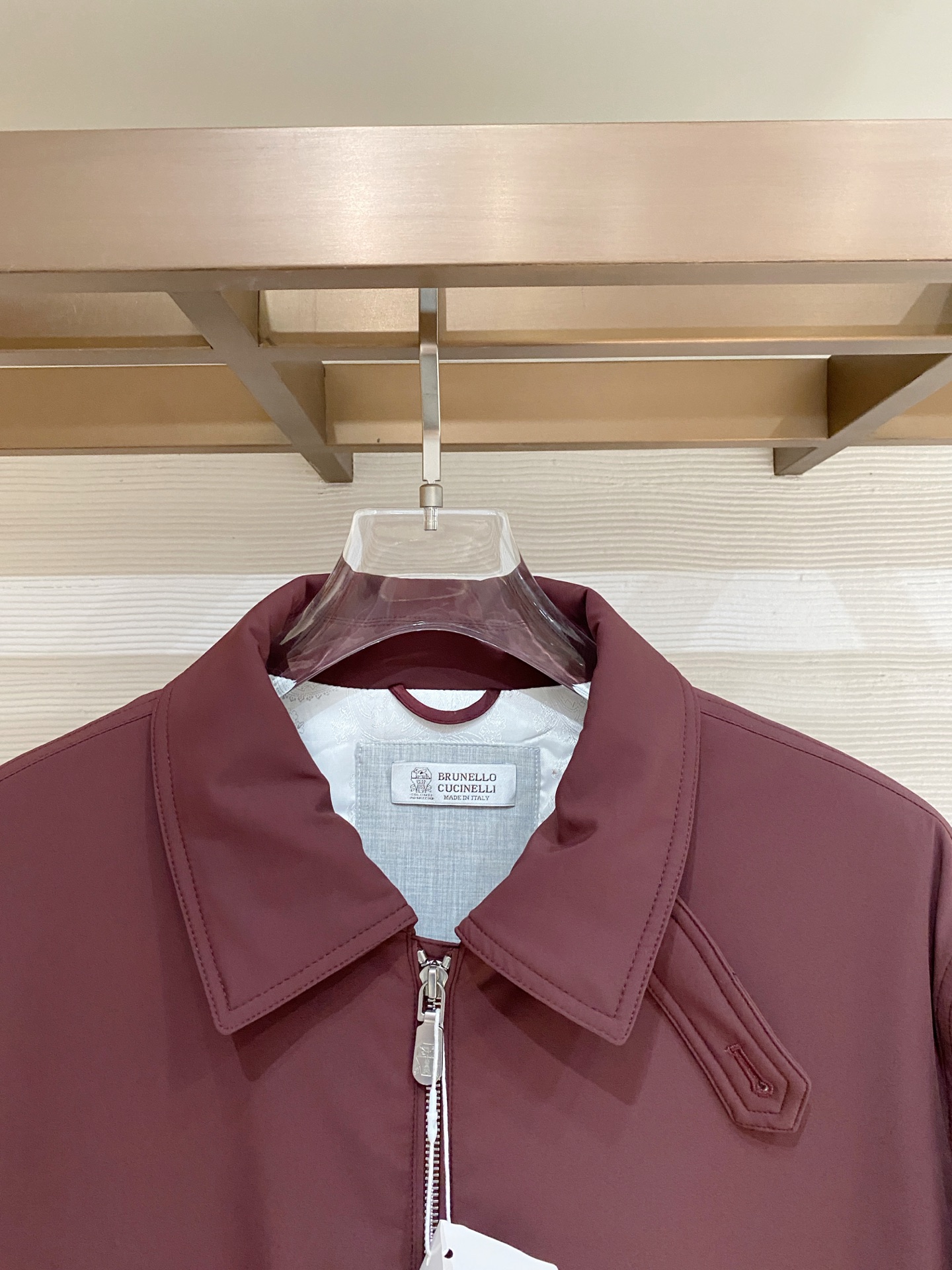 Brunello Cucinelli官网同款新款男士商务休闲夹克薄棉服外套，这个季节早晚户外出行必备的一