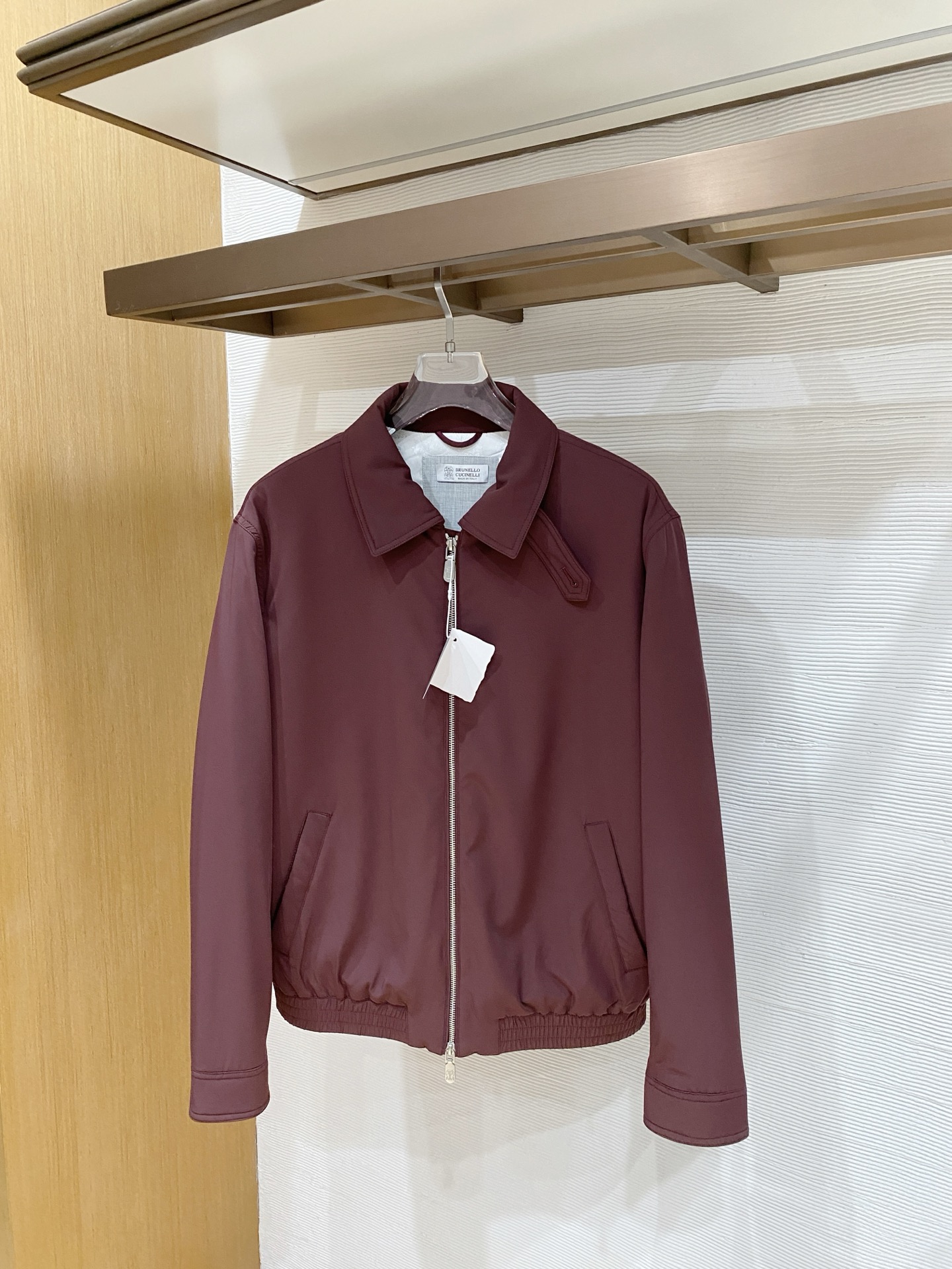 Brunello Cucinelli官网同款新款男士商务休闲夹克薄棉服外套，这个季节早晚户外出行必备的一