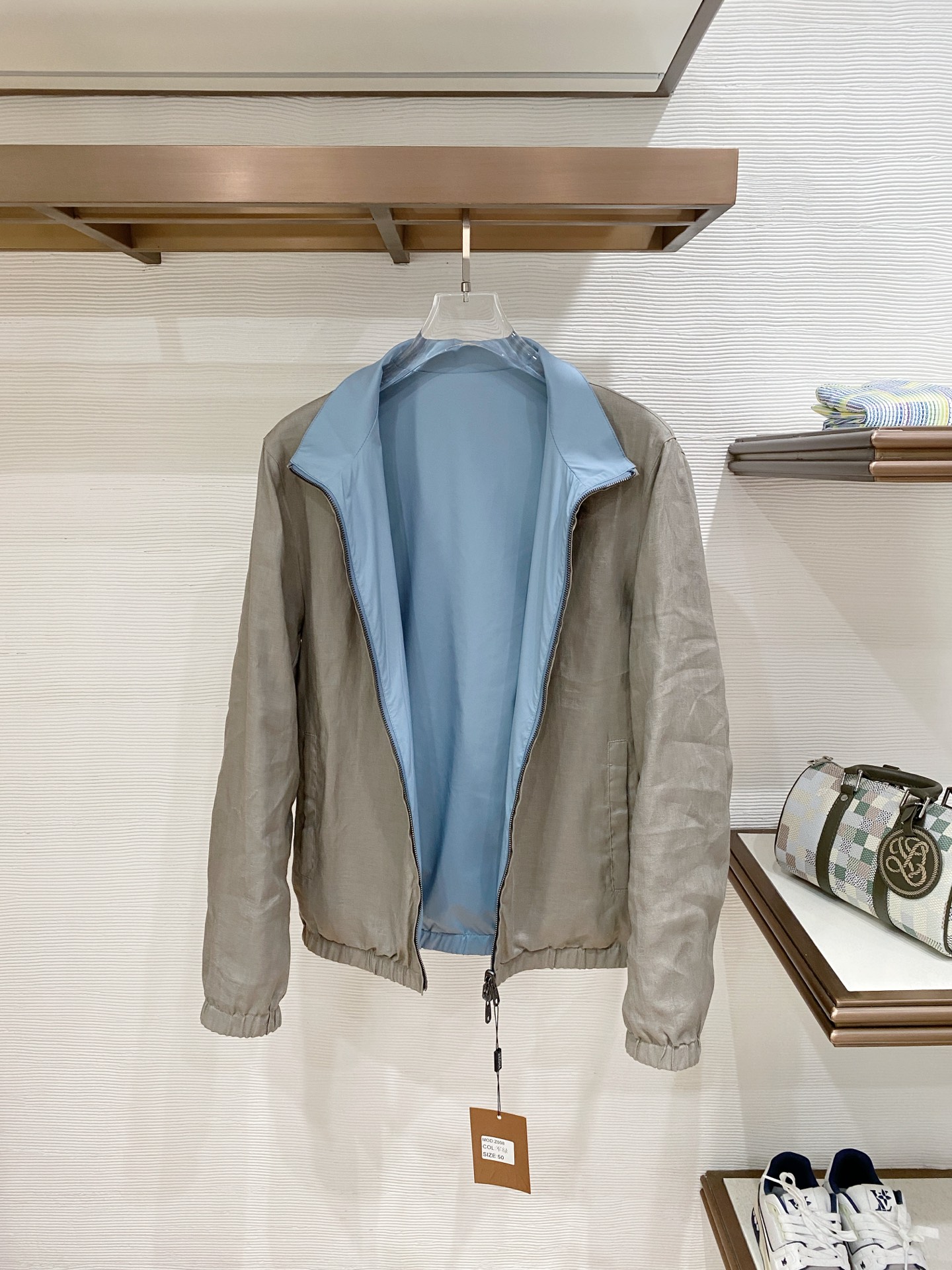 杰尼亚 2025秋冬新款双面夹克 外套 原版1:1订制五金配件全进口原版定制 欢迎专柜对比 绝对的高品质