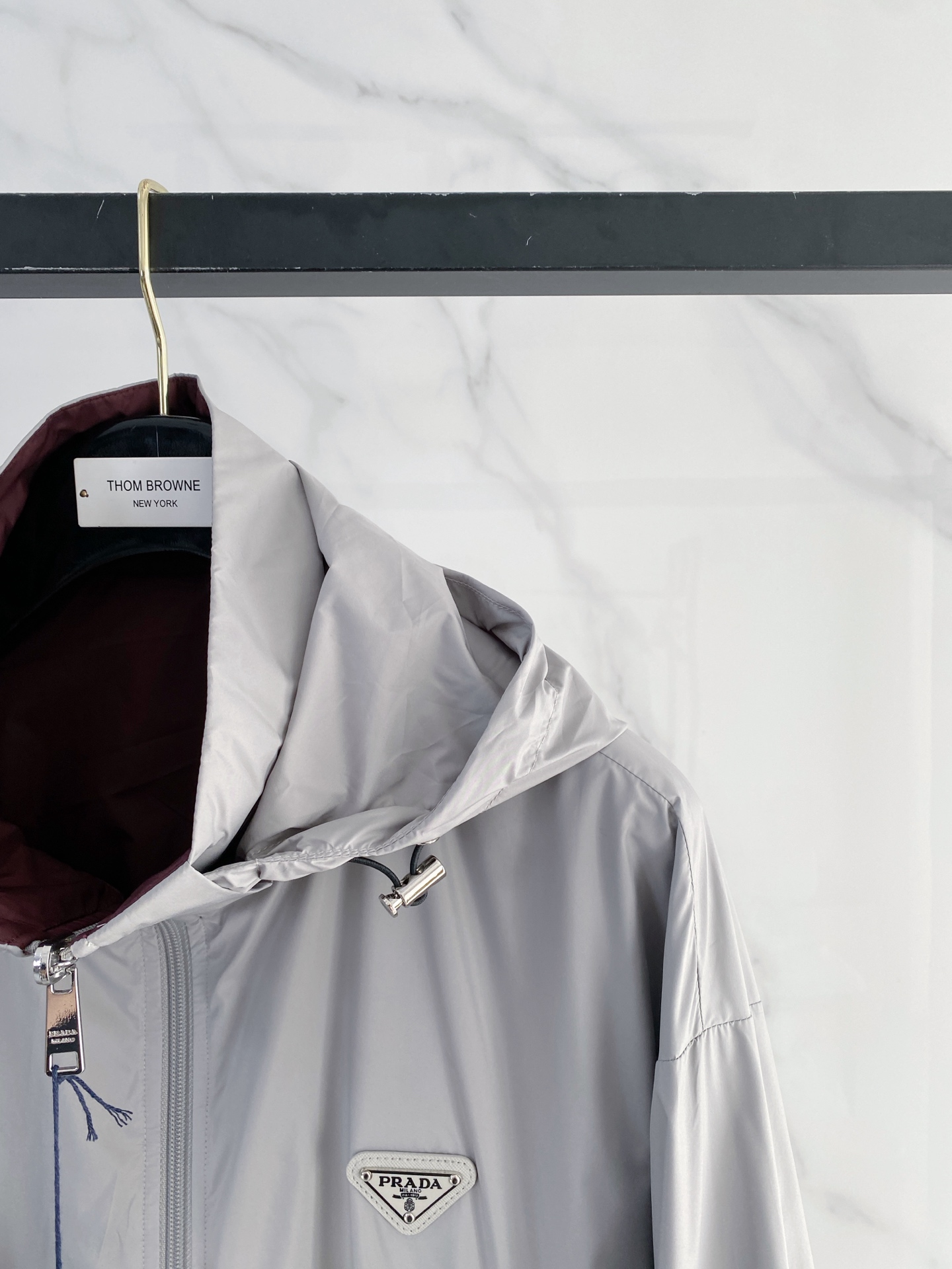 Prada 普拉达 双面穿 2026ss春季新款连帽夹克外套全高端版本！高定专柜面料辅料，透气舒适度高，