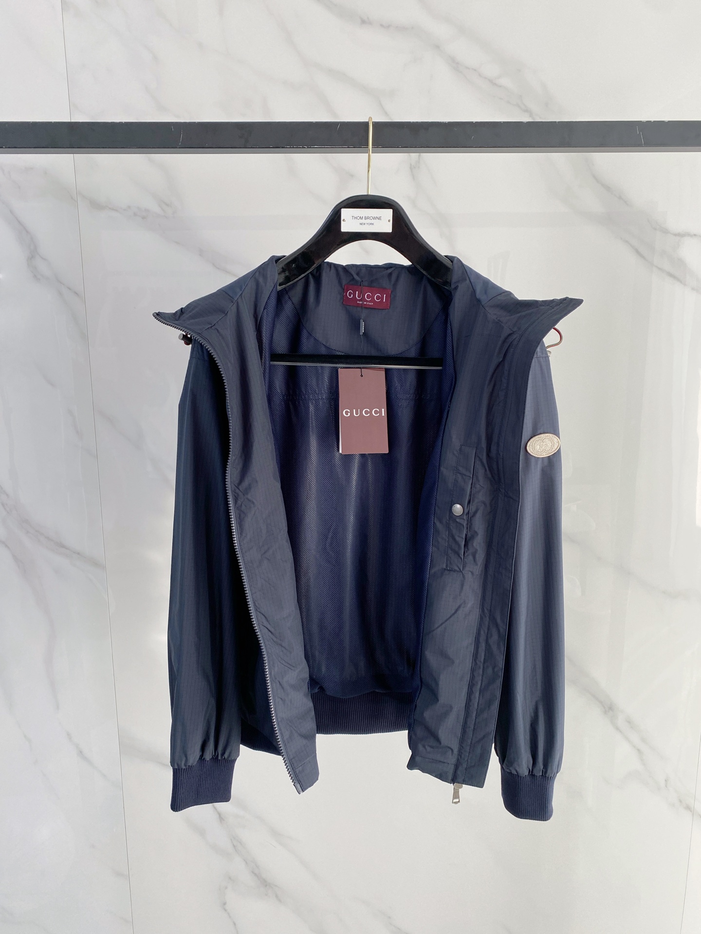 Gucci 古奇 2026ss春季新款连帽夹克外套全高端版本！高定专柜面料辅料，透气舒适度高，细节无可挑