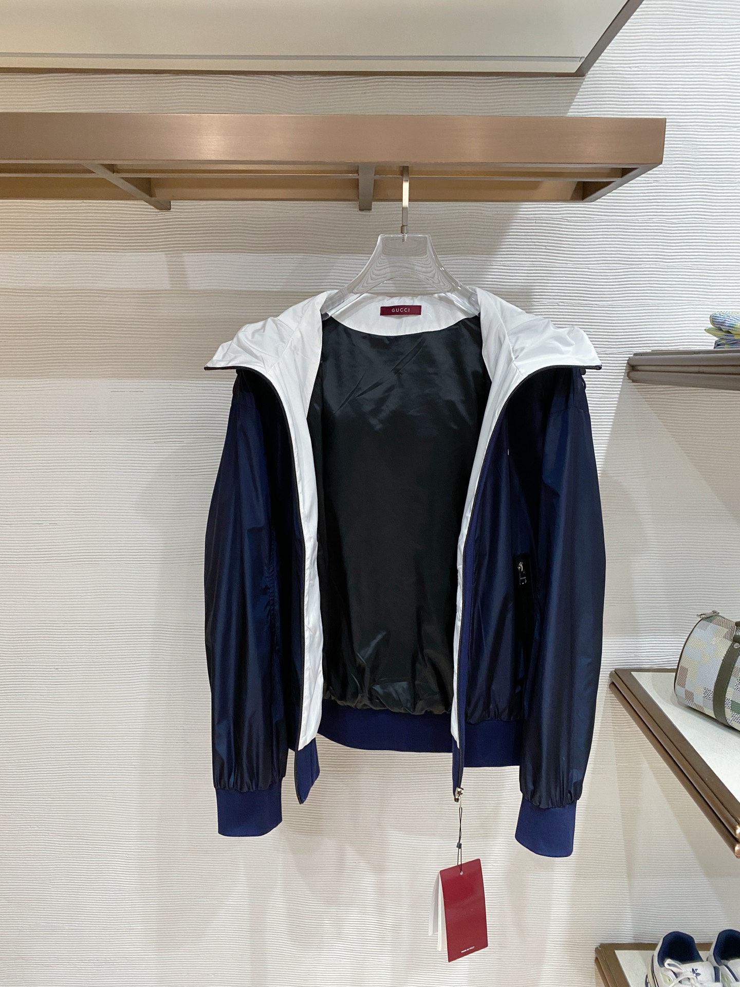 Gucci 古奇 2026ss春季新款连帽夹克外套全高端版本！高定专柜面料辅料，透气舒适度高，细节无可挑