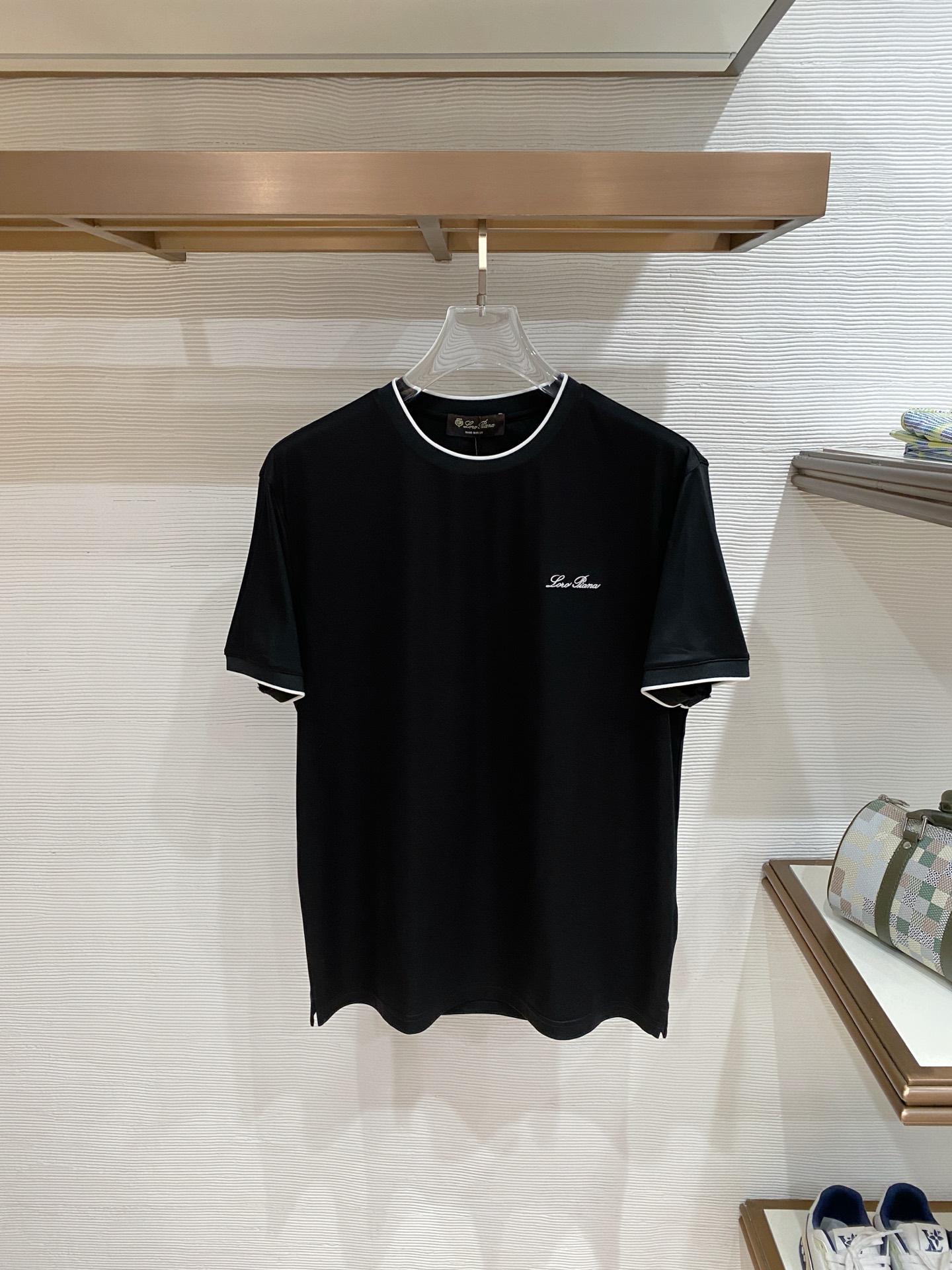 精品面料 顶级定制醋酸面料Loro piana 1926春夏新款首发专柜最新款短袖圆领T恤 高端订制 设