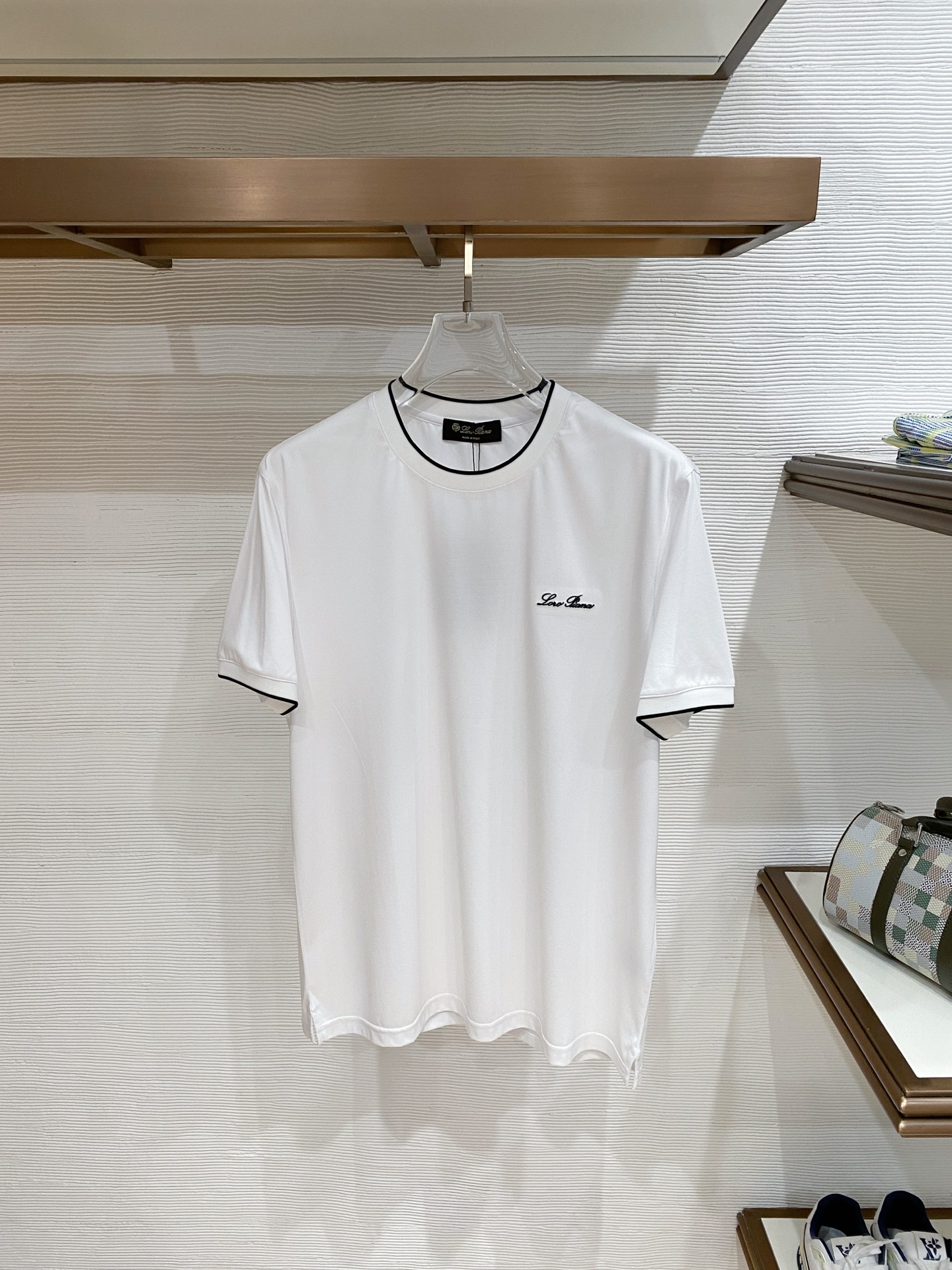 精品面料 顶级定制醋酸面料Loro piana 1926春夏新款首发专柜最新款短袖圆领T恤 高端订制 设