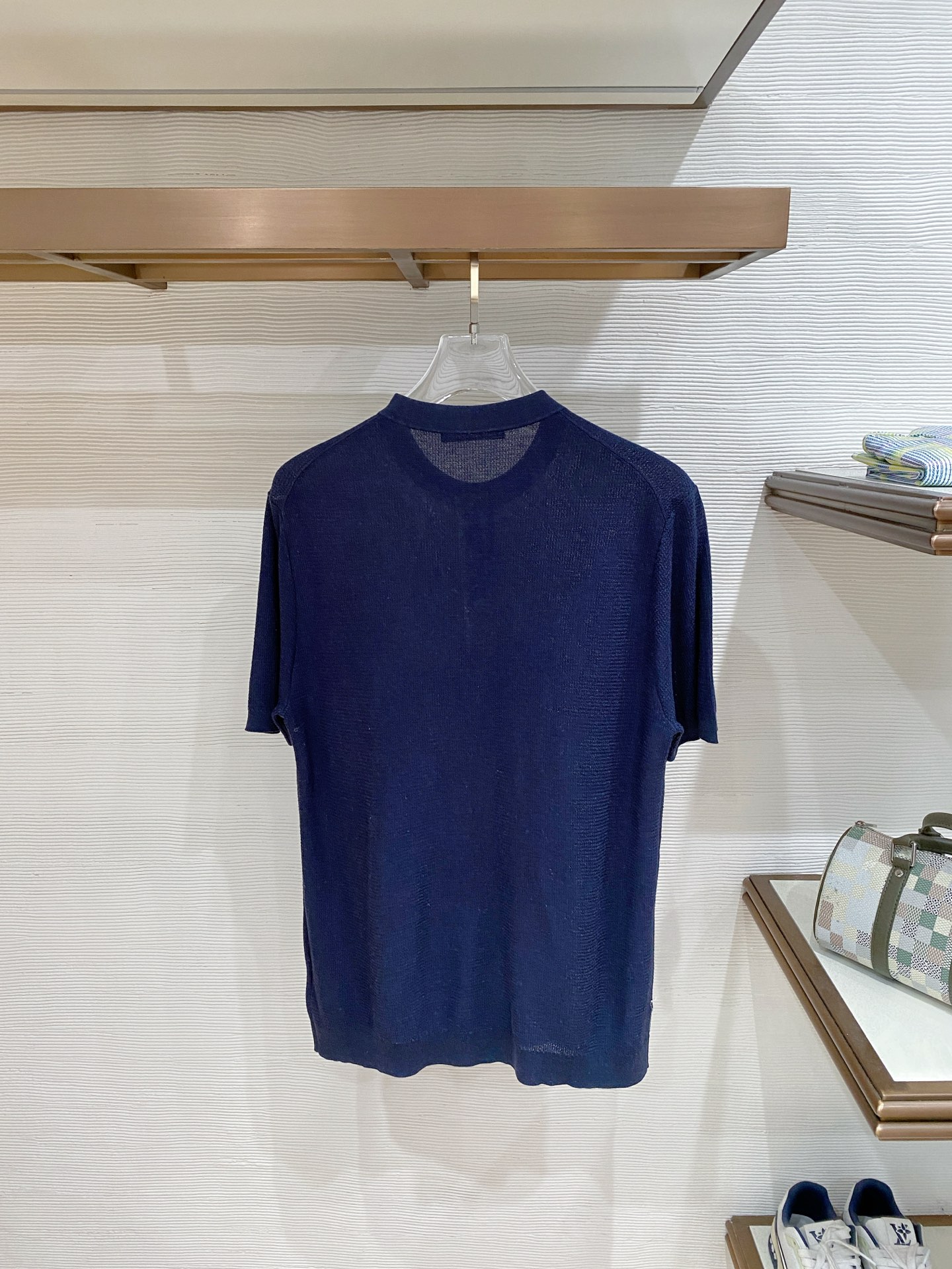 loro Piana 26春夏新品 男士圆领天丝加棉T恤颜色：两色（宝兰，浅兰）码数：M-3 xl型号：