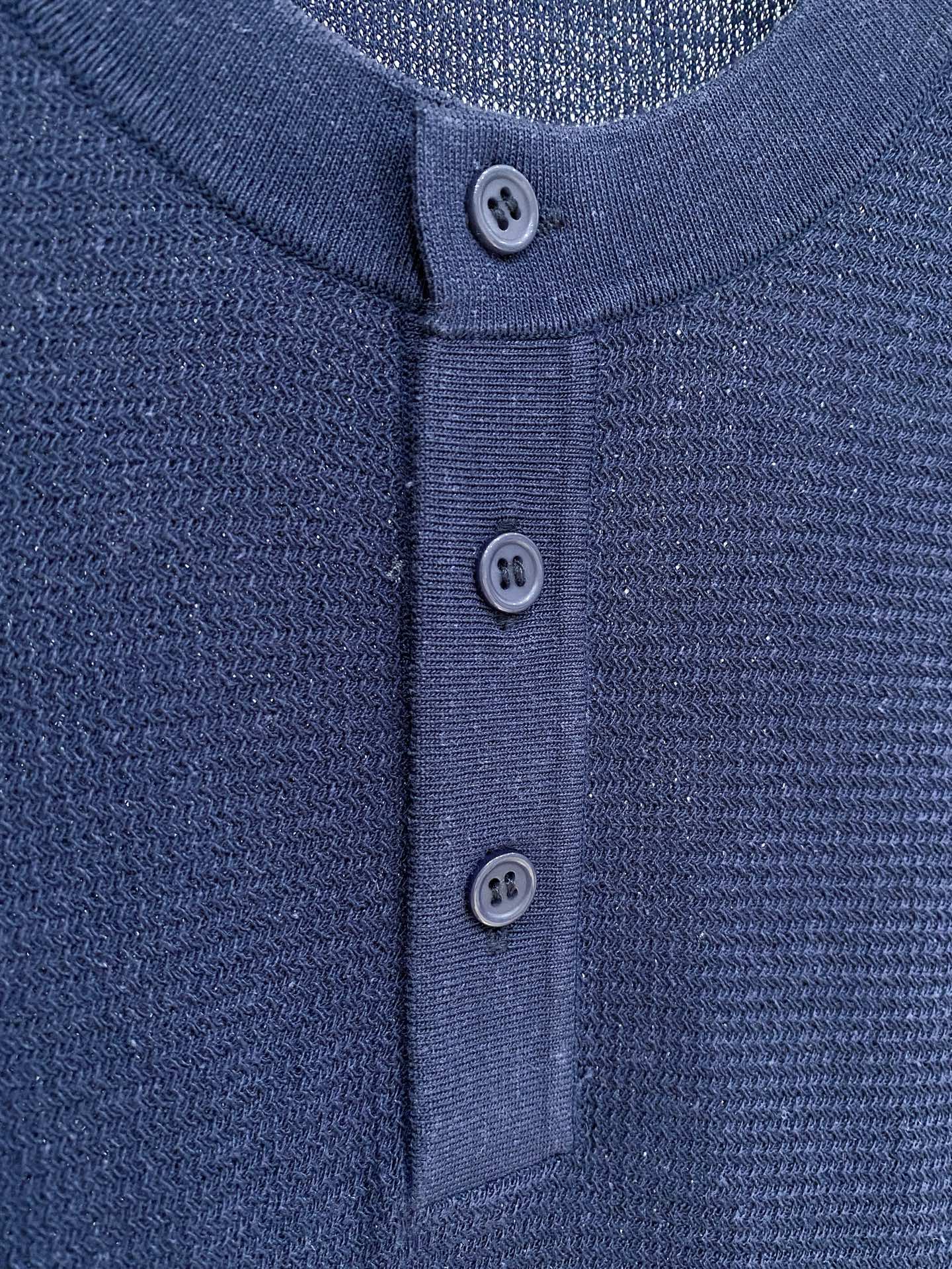 loro Piana 26春夏新品 男士圆领天丝加棉T恤颜色：两色（宝兰，浅兰）码数：M-3 xl型号：