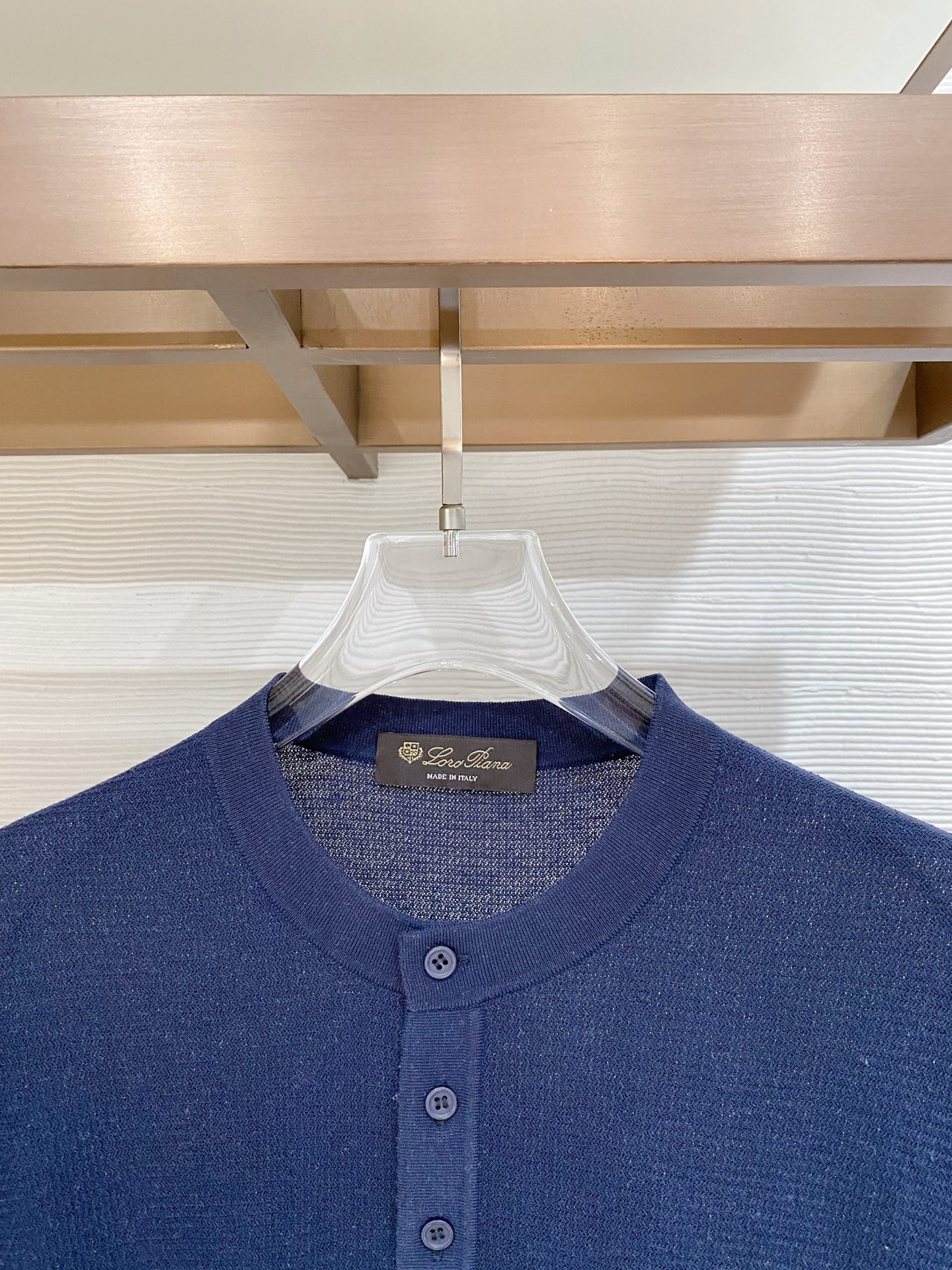 loro Piana 26春夏新品 男士圆领天丝加棉T恤颜色：两色（宝兰，浅兰）码数：M-3 xl型号：
