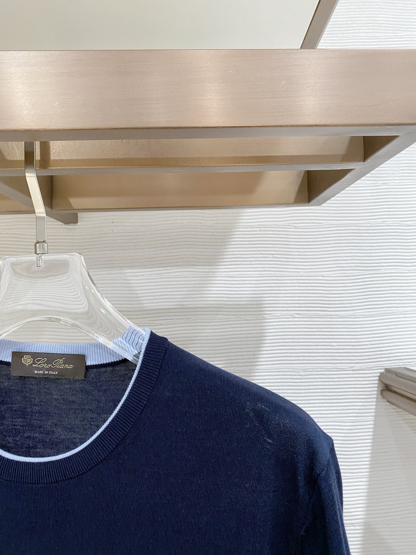 loro Piana 26春夏新品 男士圆领天丝加棉T恤颜色：两色（宝兰，浅兰）码数：M-3 xl型号：