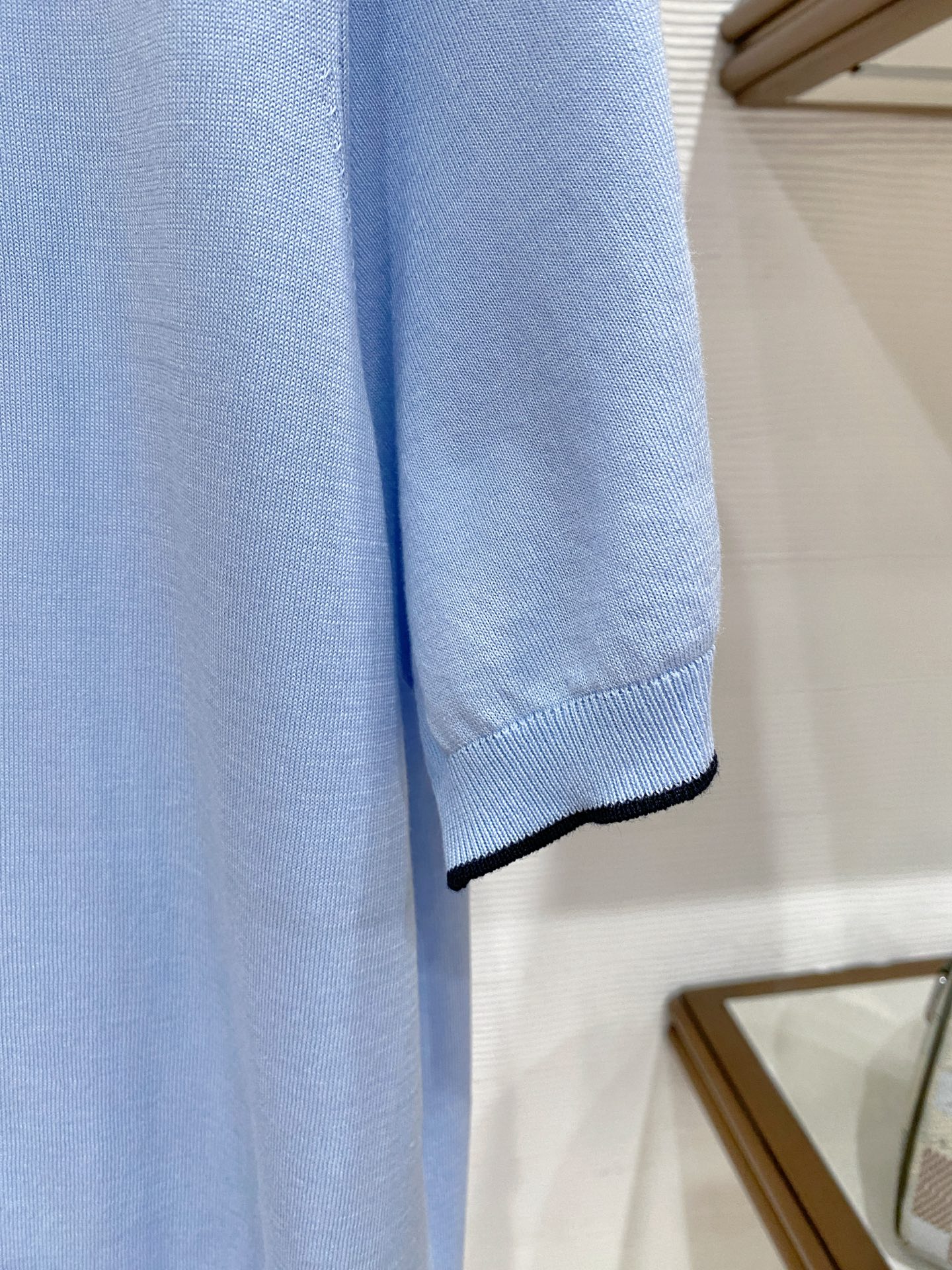 loro Piana 26春夏新品 男士圆领天丝加棉T恤颜色：两色（宝兰，浅兰）码数：M-3 xl型号：