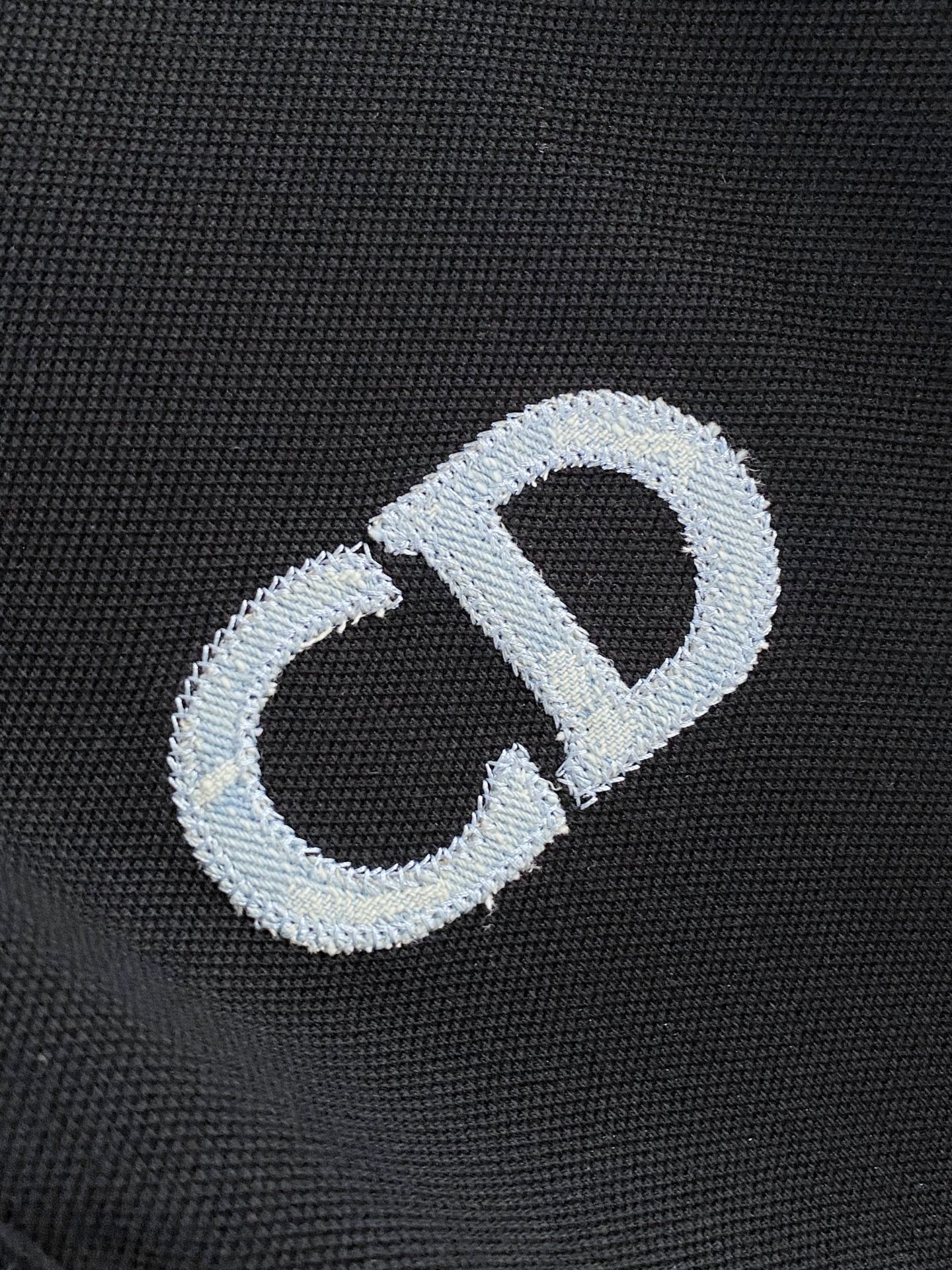 Dior CD Embroidery Stripe Polo Shirt