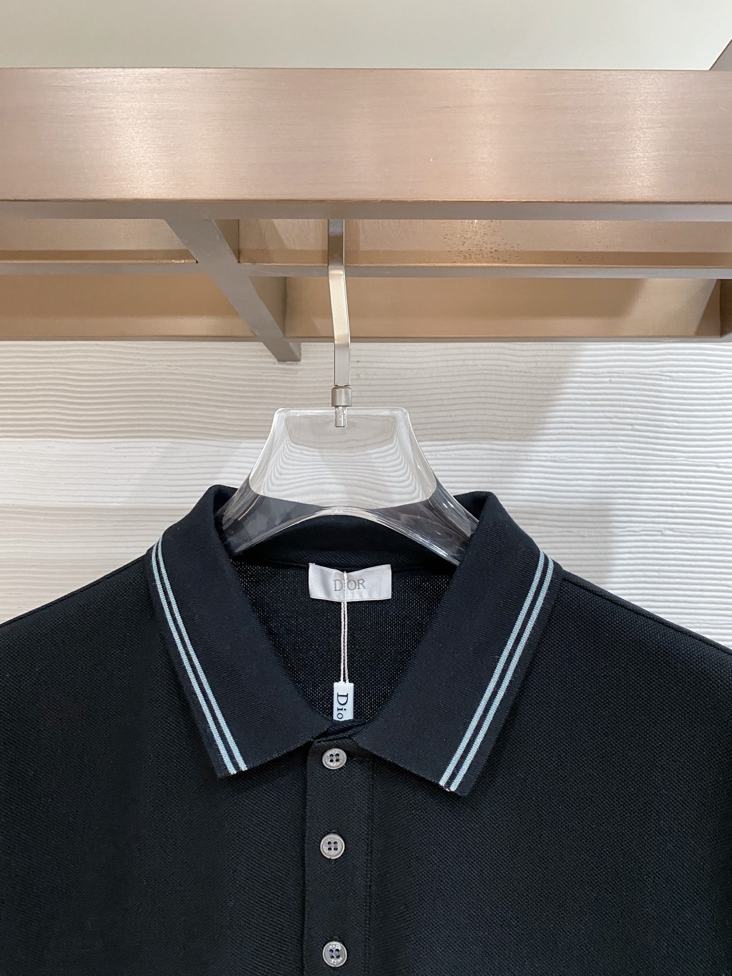 Dior CD Embroidery Stripe Polo Shirt