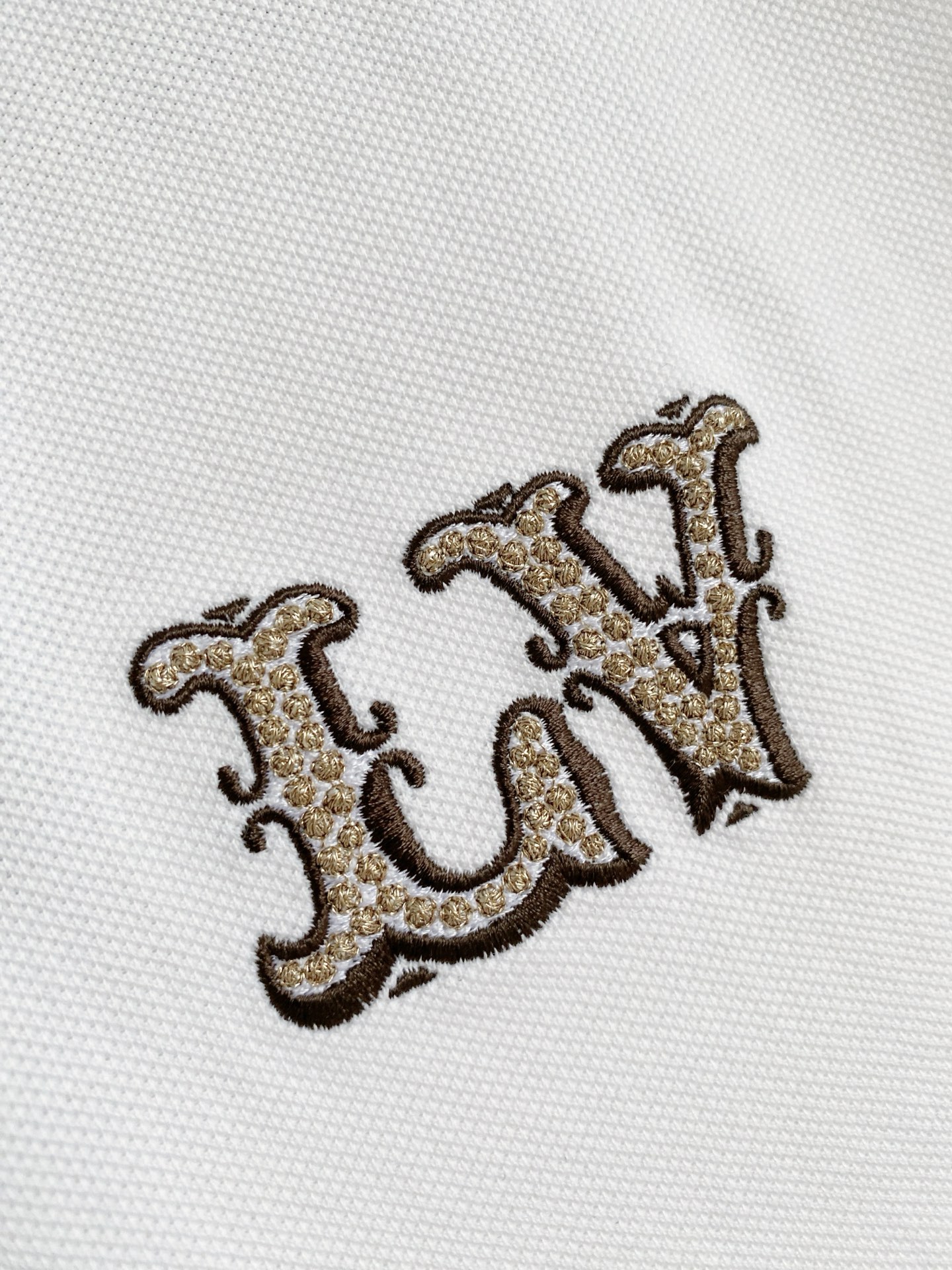 LV Embroidery Logo White Polo