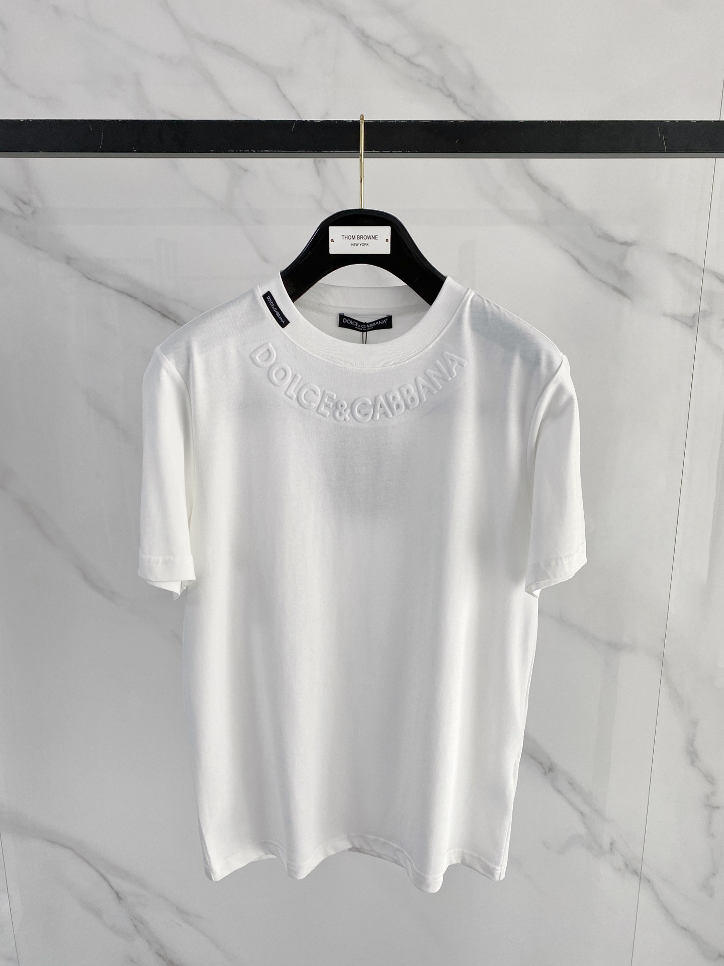 Dolce and Gabbana White Collar Logo T-Shirt
