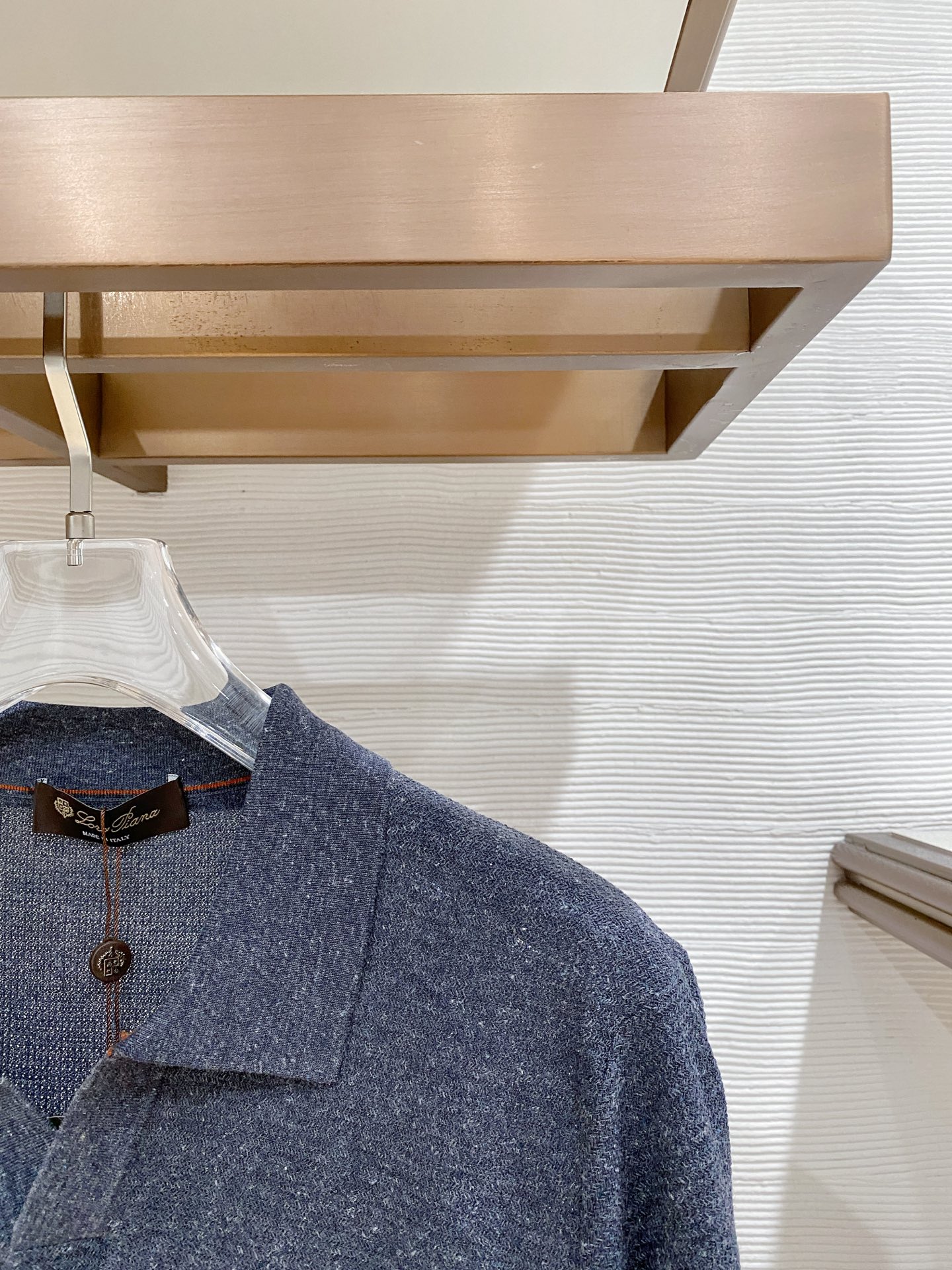 Loro Piana 26春夏新品 男士亚麻针织POLO衫T恤 颜色：兰色 码数：M-3 xl 型号：