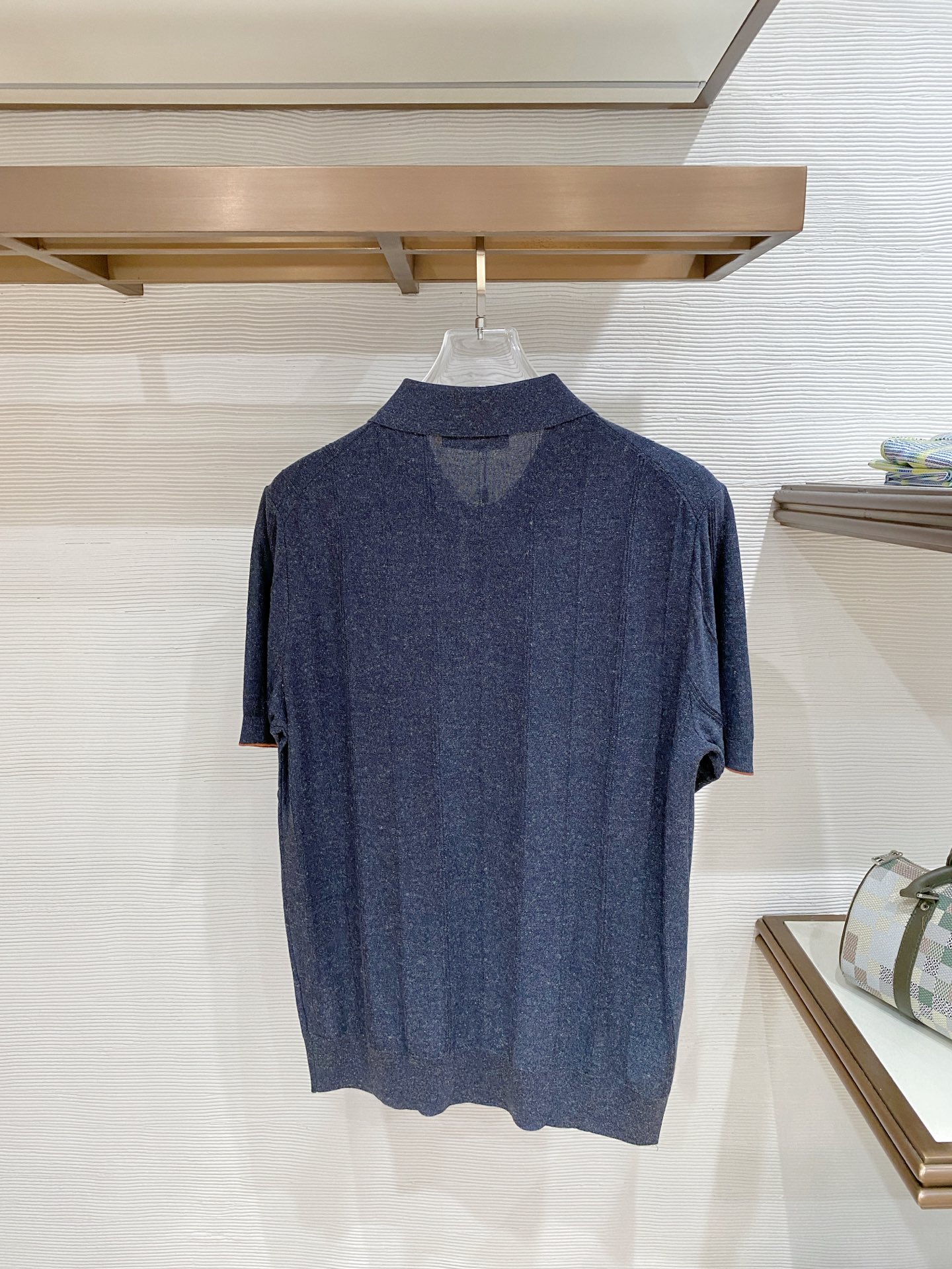 Loro Piana 26爆款春夏新品 男士亚麻针织POLO衫T恤 码数：M-3XL（48-56） 颜色：藏青 型号：