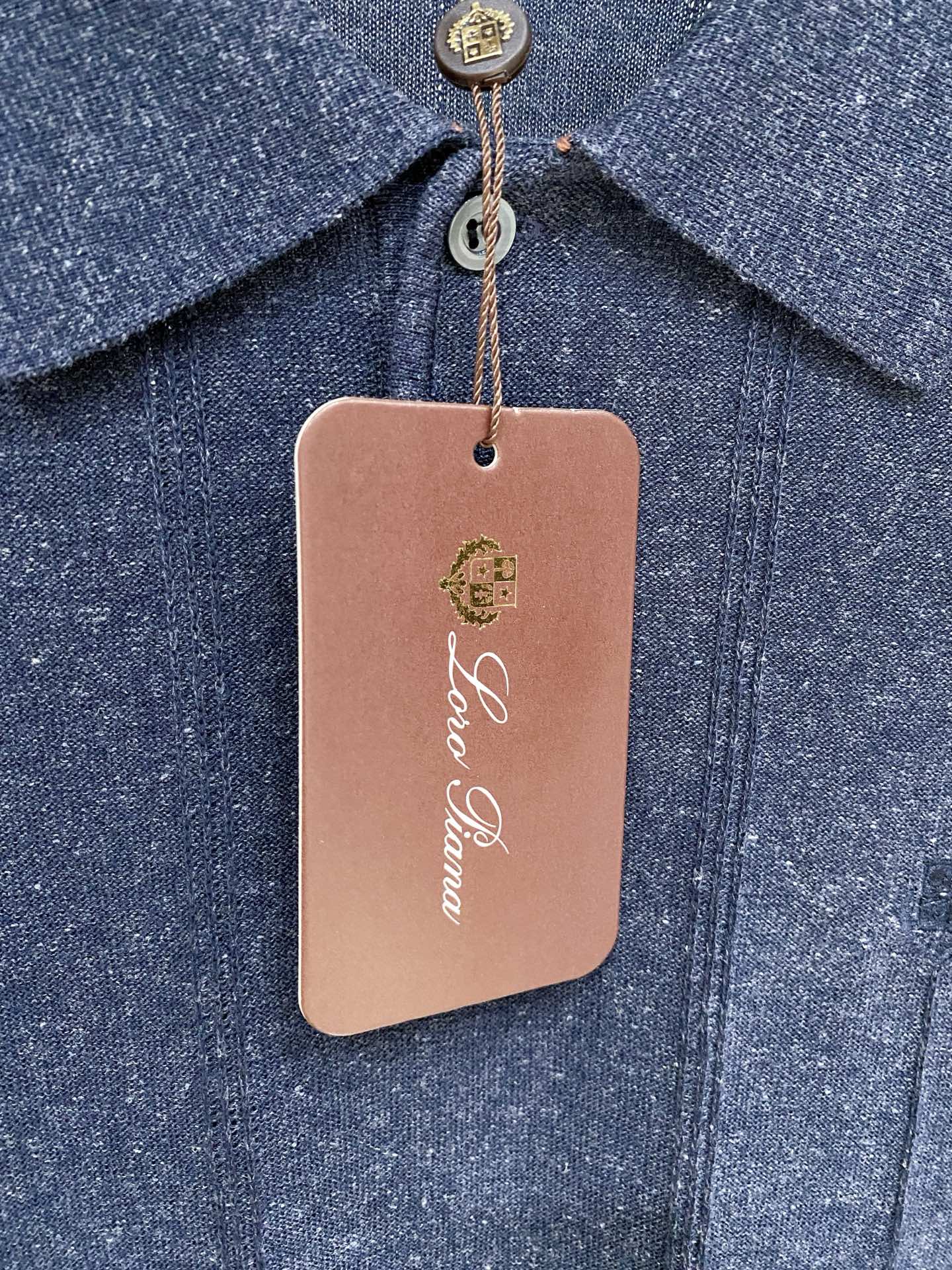 Loro Piana 26爆款春夏新品 男士亚麻针织POLO衫T恤 码数：M-3XL（48-56） 颜色：藏青 型号：