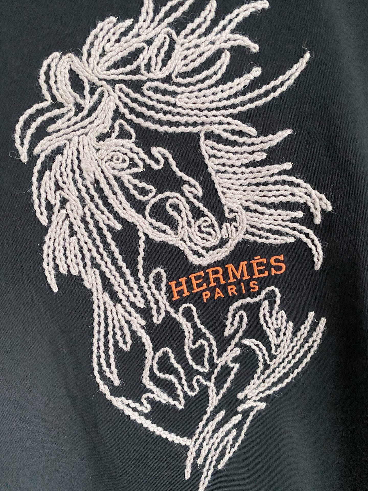 爱马仕Hermes26FW春夏新款首发专柜最新款短袖圆领T恤 设计前卫时尚！品牌logo重工艺设计 高端