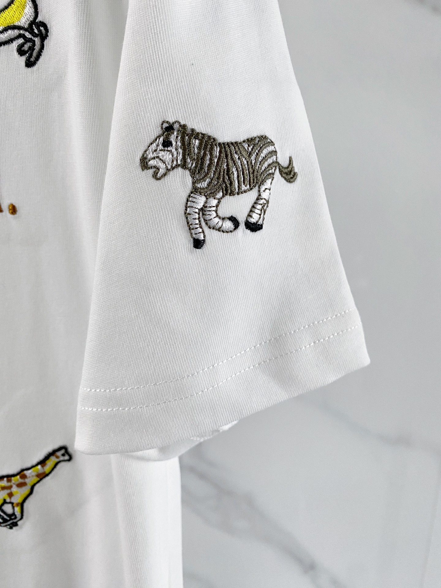LV Safari Animal Embroidery Tee