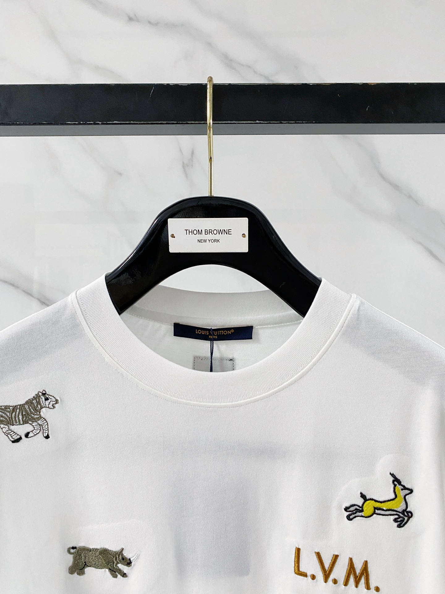 LV Safari Animal Embroidery Tee
