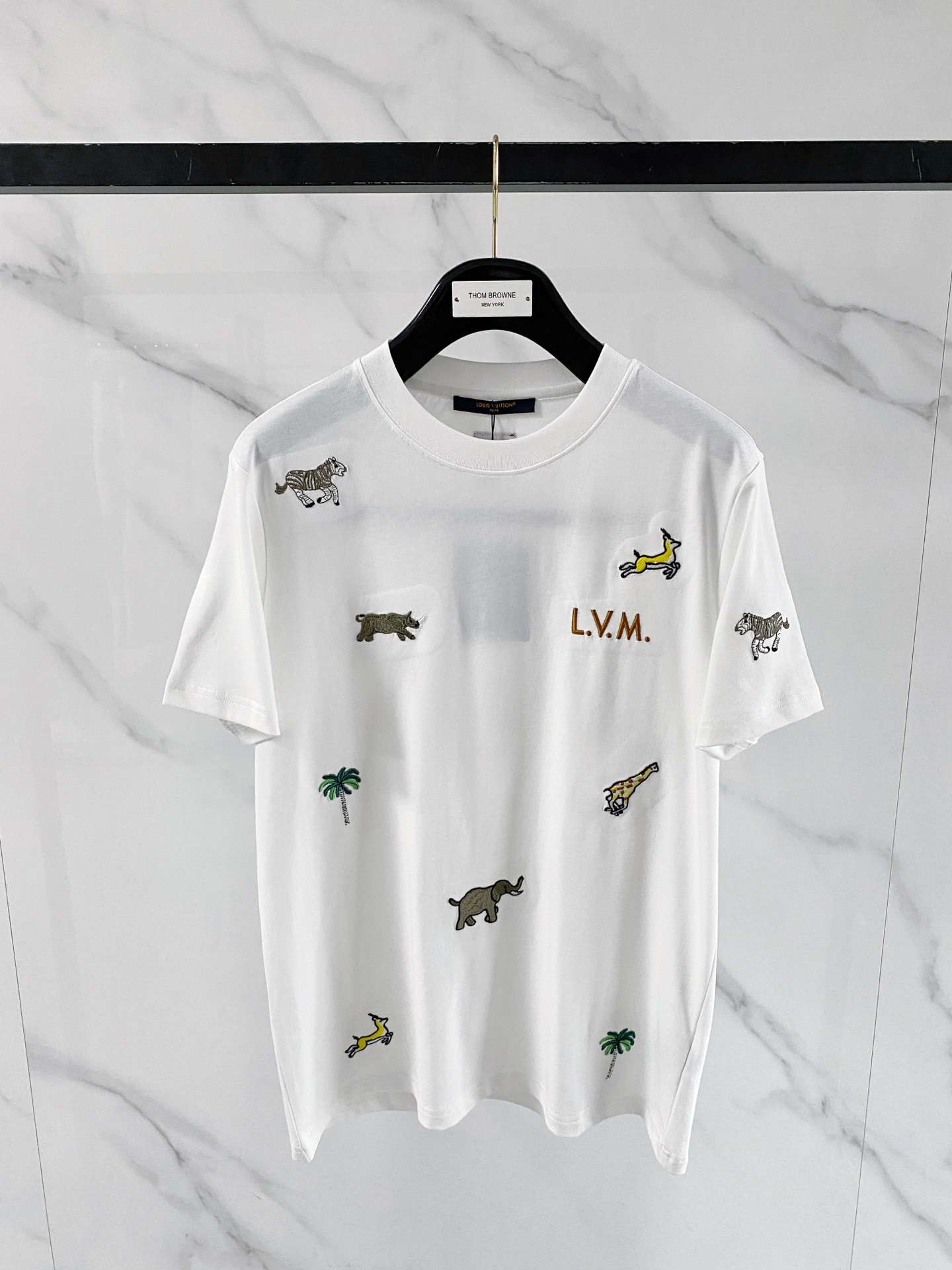 LV Safari Animal Embroidery Tee