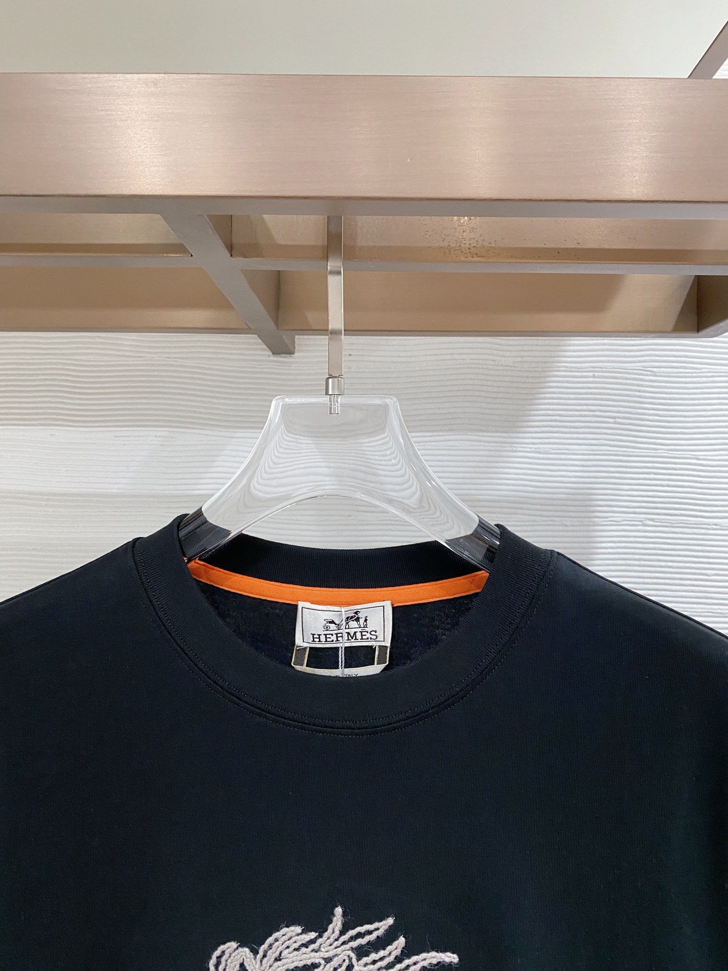 爱马仕Hermes26FW春夏新款首发专柜最新款短袖圆领T恤 设计前卫时尚！品牌logo重工艺设计 高端