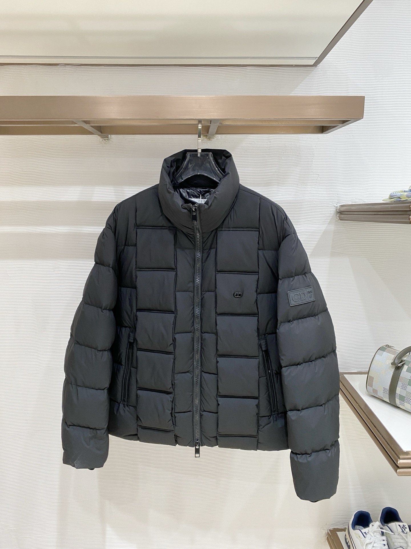 Dior Black Stand Collar Puffer Jacket