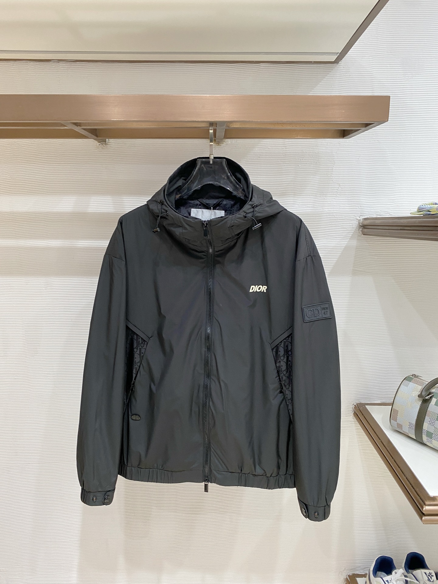 Dior Black Hooded Zip Jacket