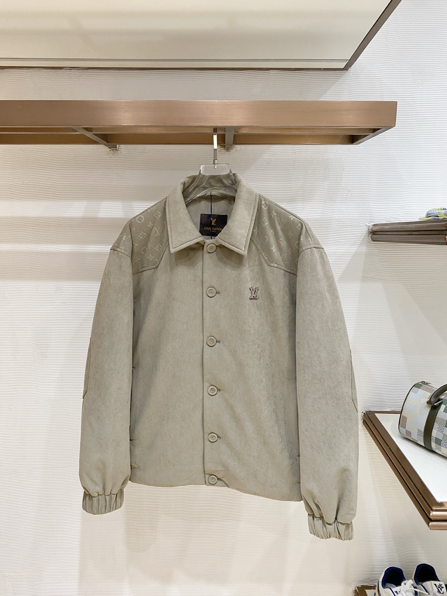 Louis Vuitton Beige Button Jacket