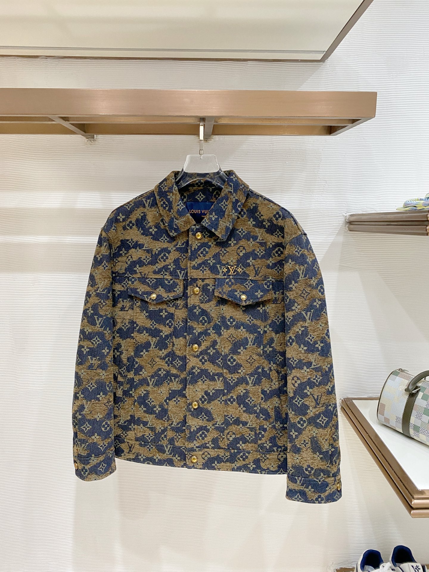 Louis Vuitton Brown Patterned Button Jacket