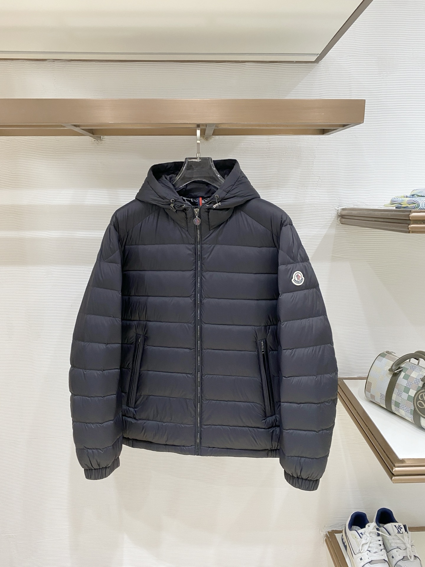 Moncler Black Hooded Puffer Jacket